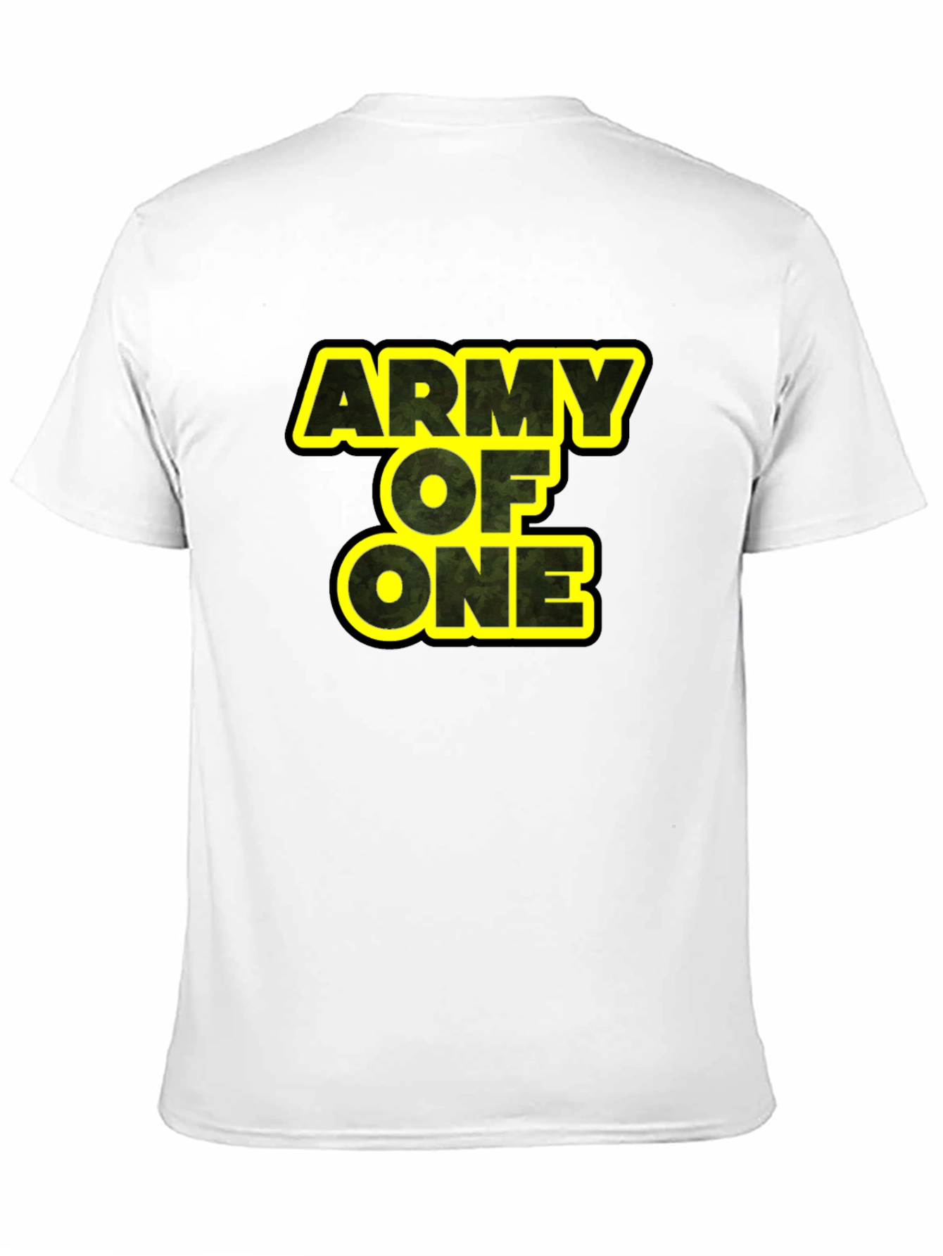 Army of One Graphic Tee - Black Cotton T-Shirt