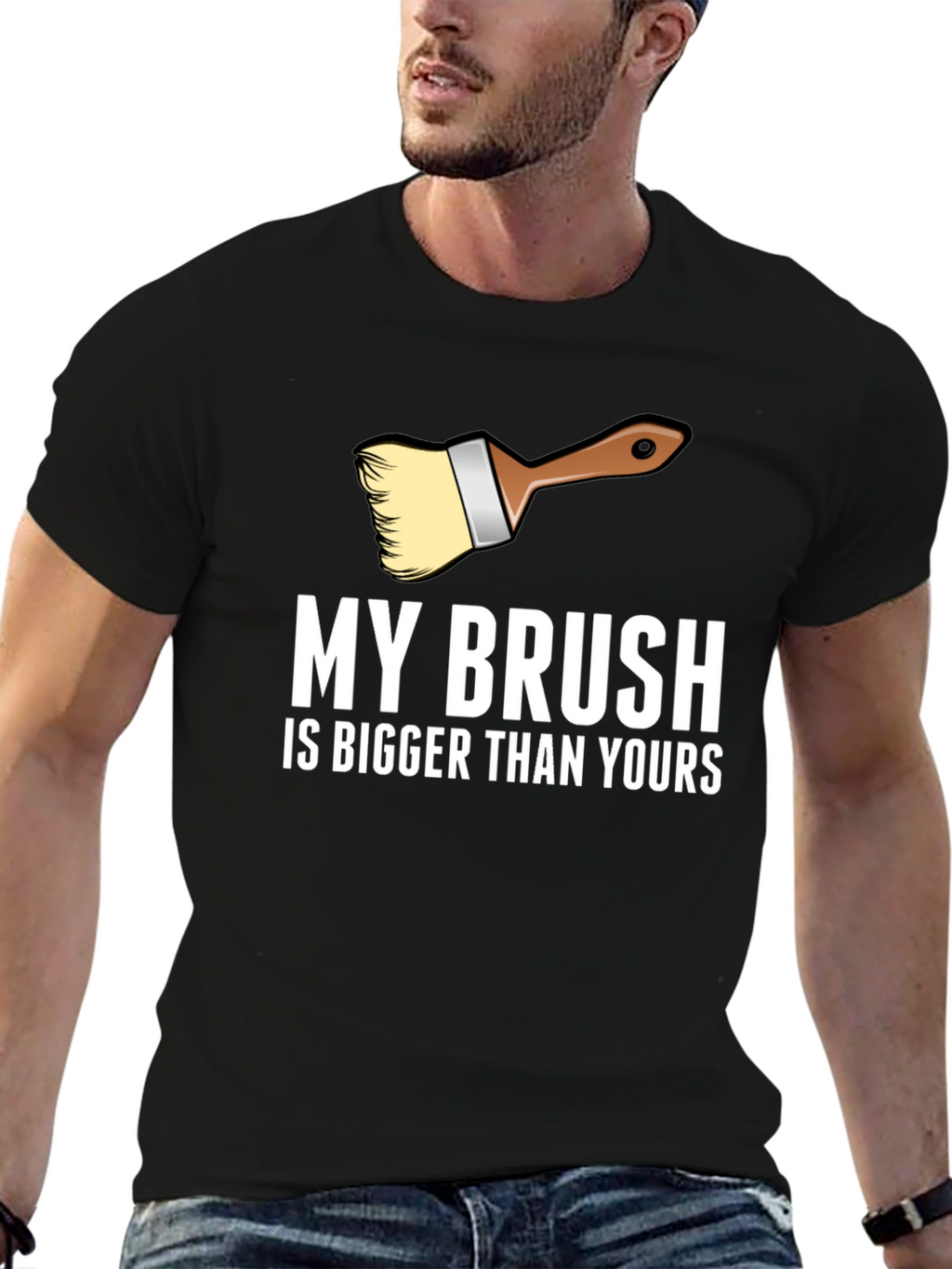 My Brush is Bigger T-Shirt - Funny Painter Tee