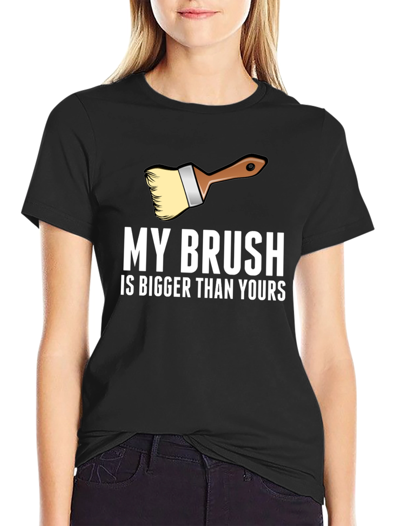 My Brush is Bigger T-Shirt - Funny Painter Tee