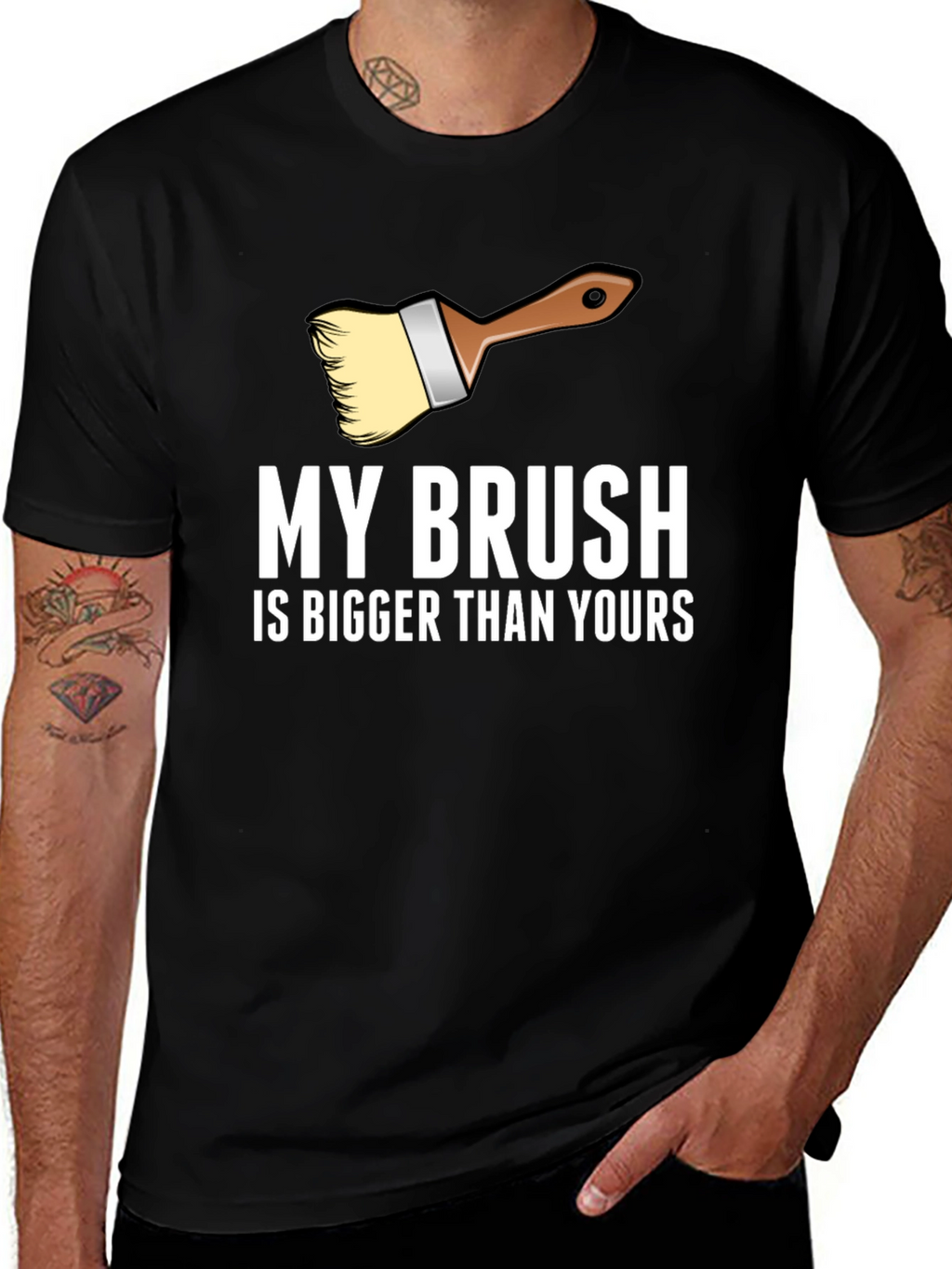 My Brush is Bigger T-Shirt - Funny Painter Tee
