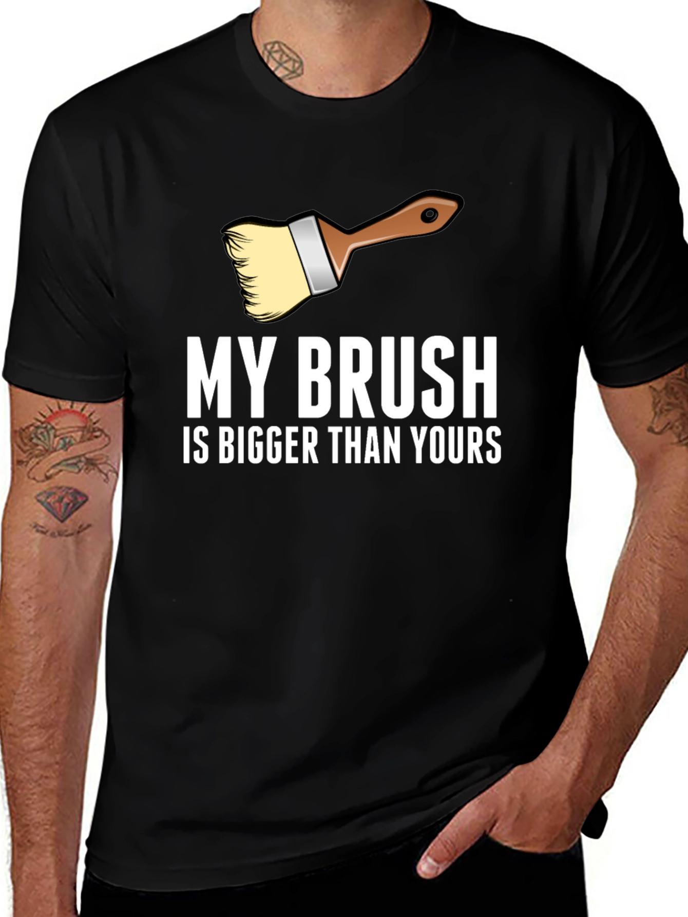 My Brush is Bigger T-Shirt - Funny Painter Tee
