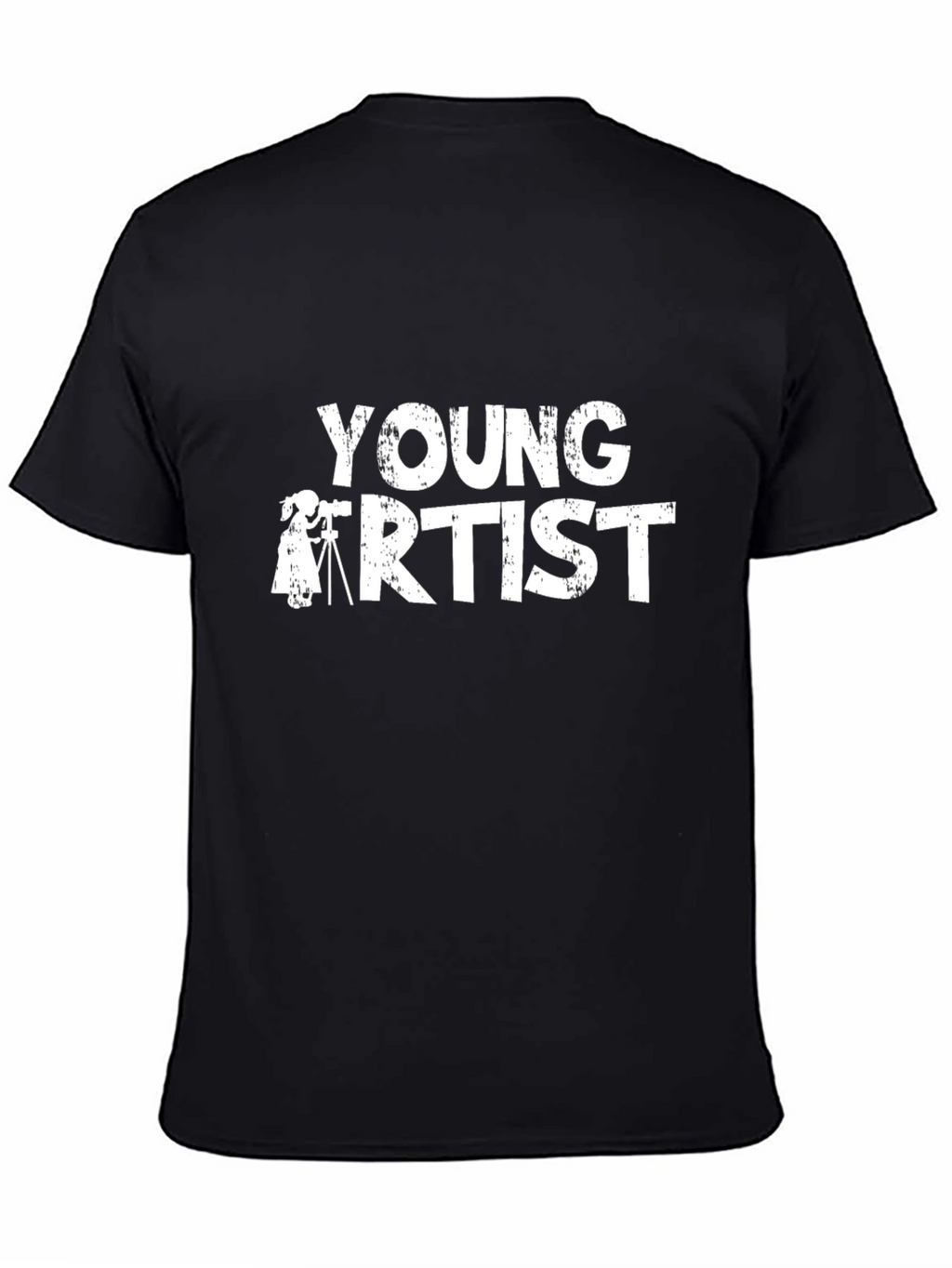 Young Artist Graphic Tee - Black Cotton T-Shirt