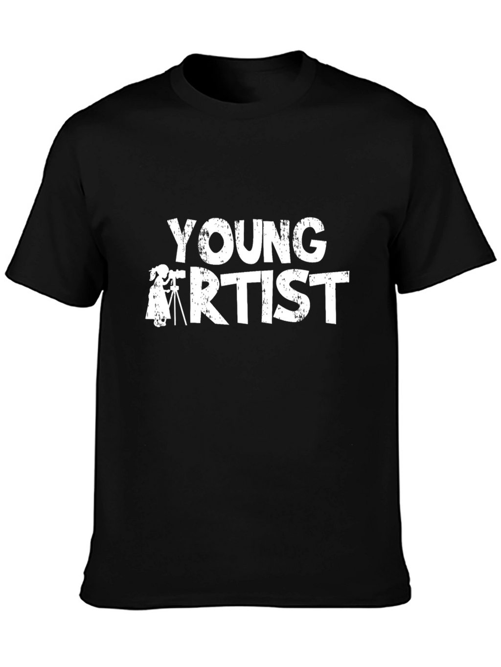 Young Artist Graphic Tee - Black Cotton T-Shirt