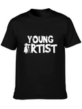 Young Artist Graphic Tee - Black Cotton T-Shirt