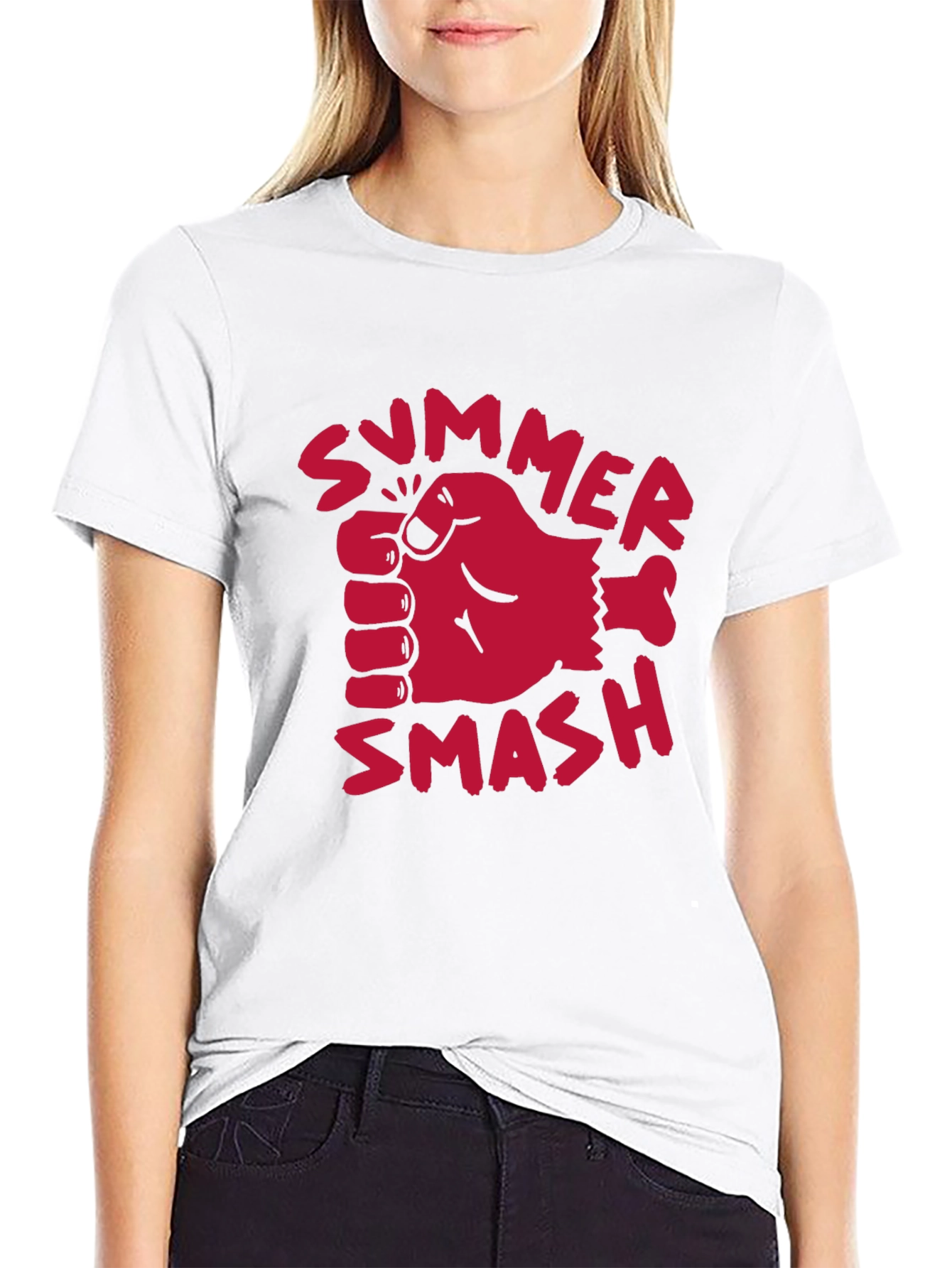 Summer Smash Graphic Tee - Bold Black Cotton T-Shirt