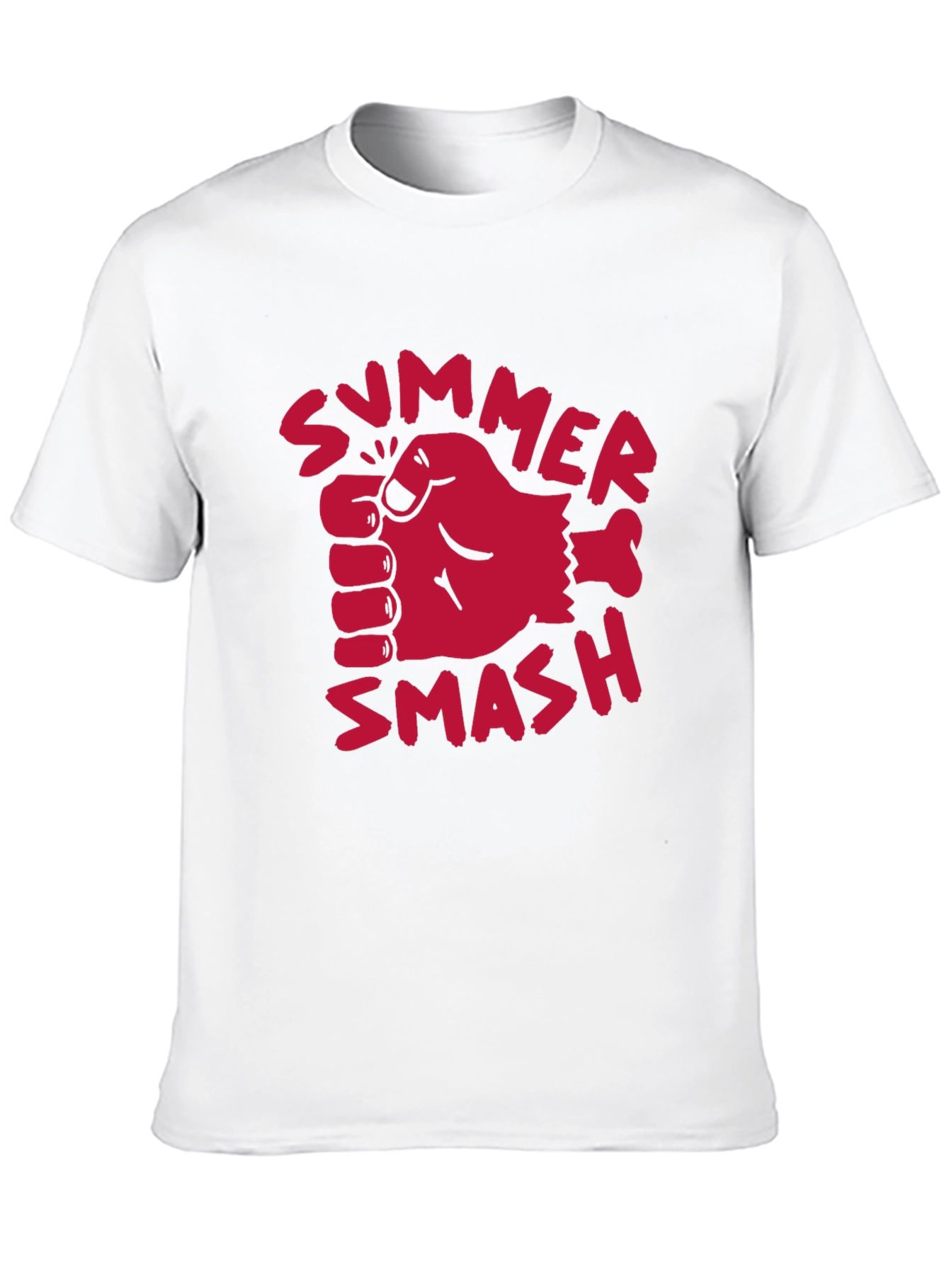 Summer Smash Graphic Tee - Bold Black Cotton T-Shirt