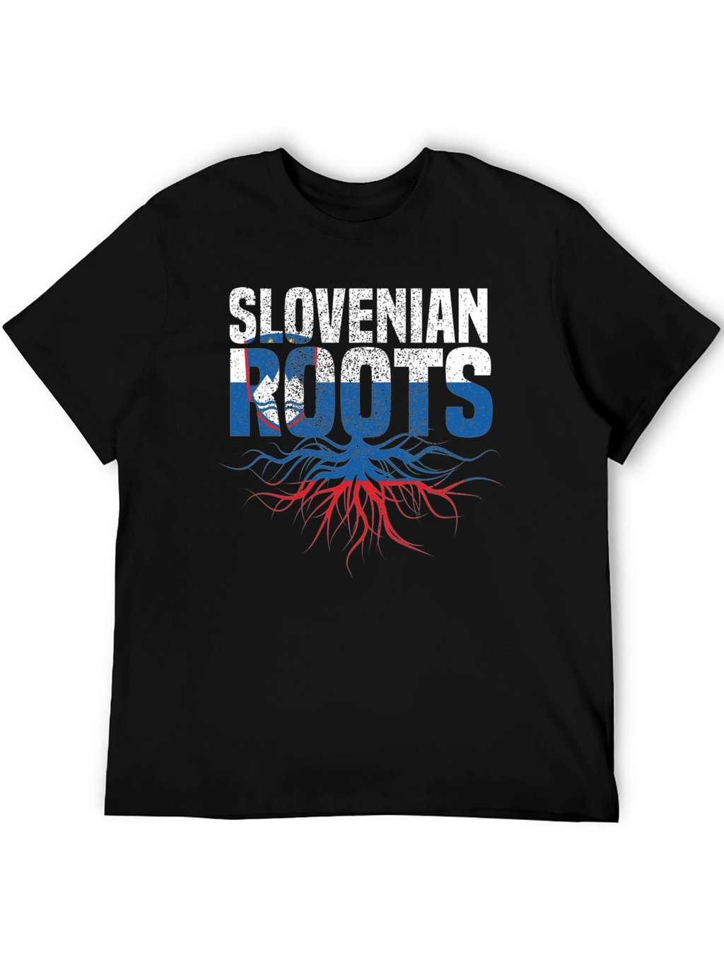 Slovenian Roots Graphic T-Shirt - Black