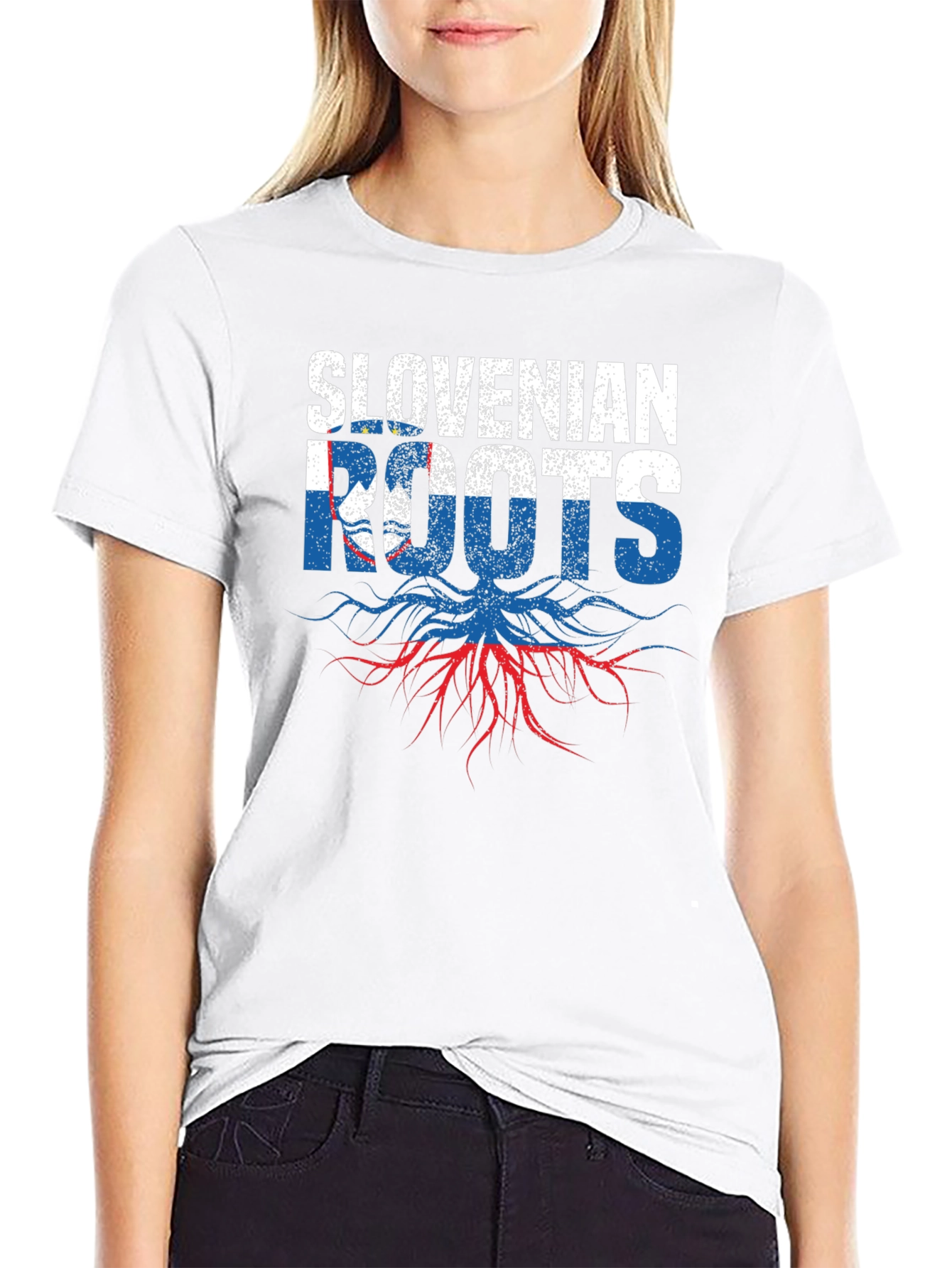 Slovenian Roots Graphic T-Shirt - Black