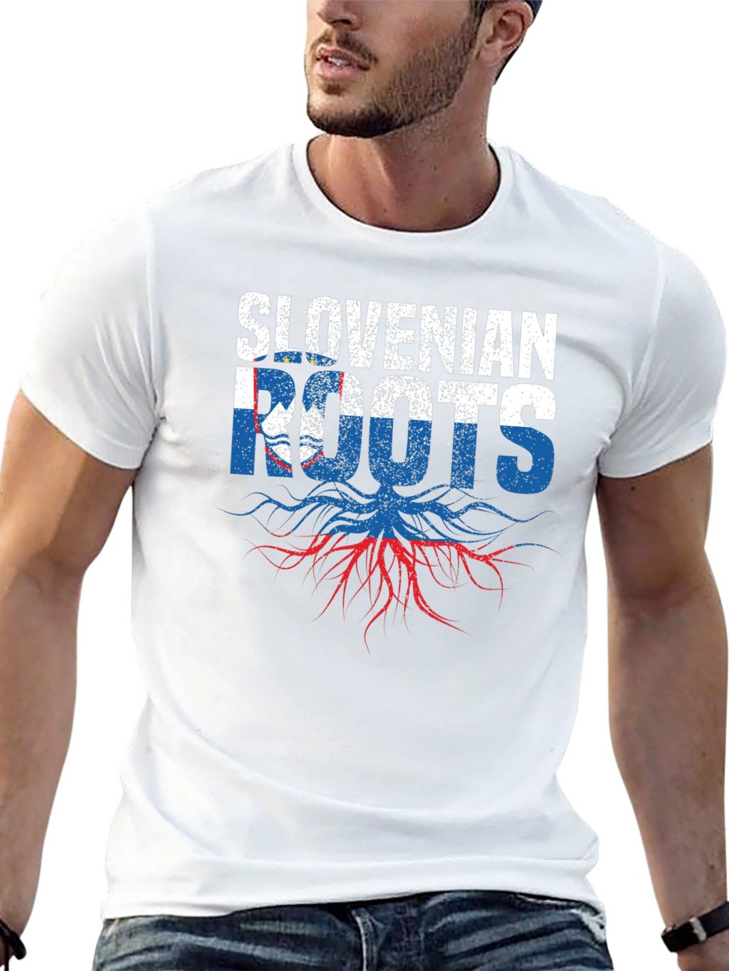 Slovenian Roots Graphic T-Shirt - Black