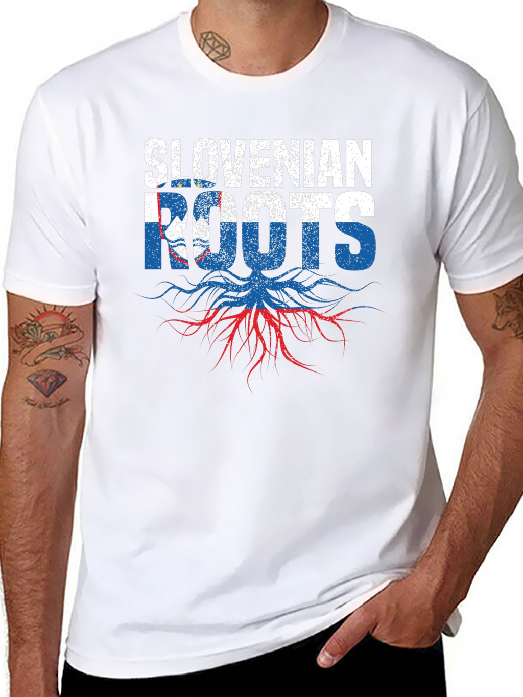 Slovenian Roots Graphic T-Shirt - Black