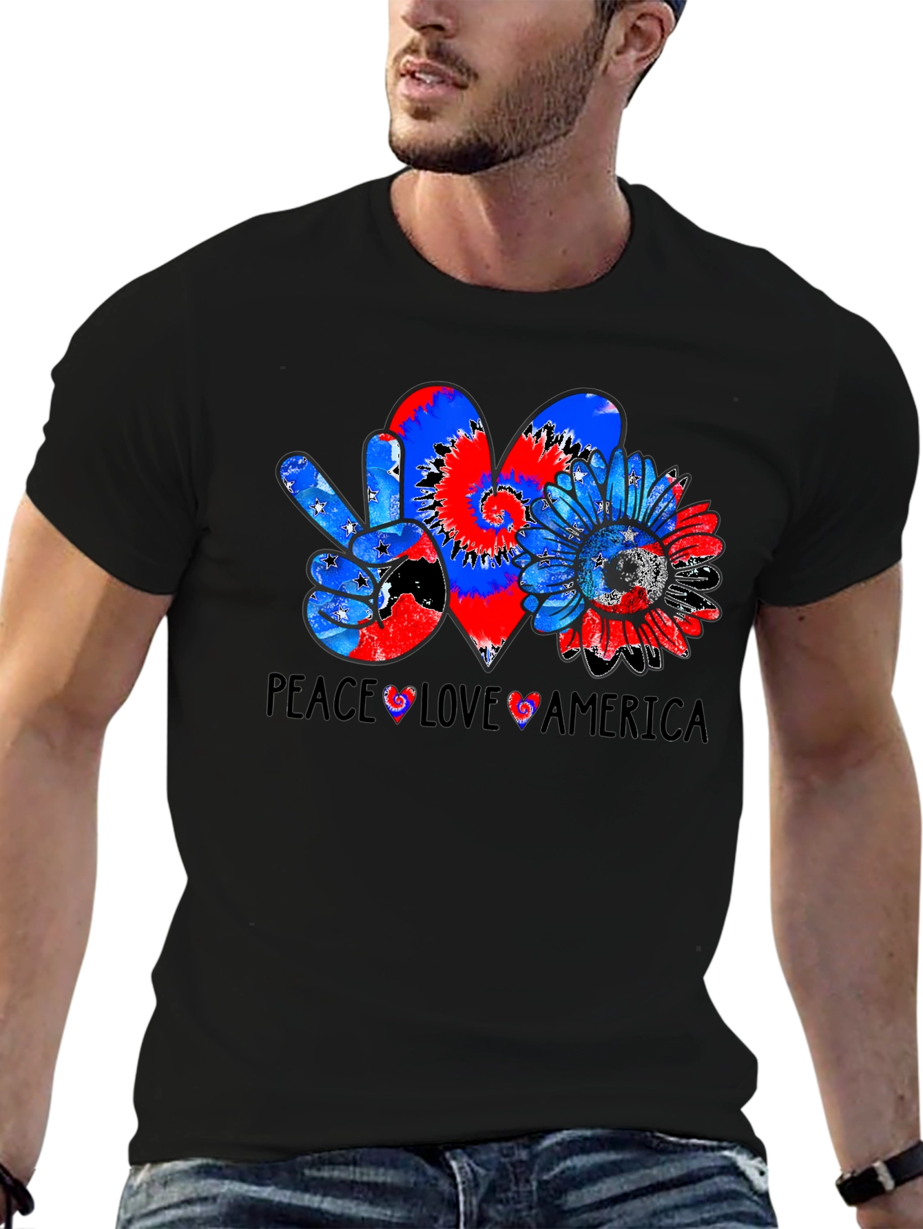 Peace Love America Graphic Tee