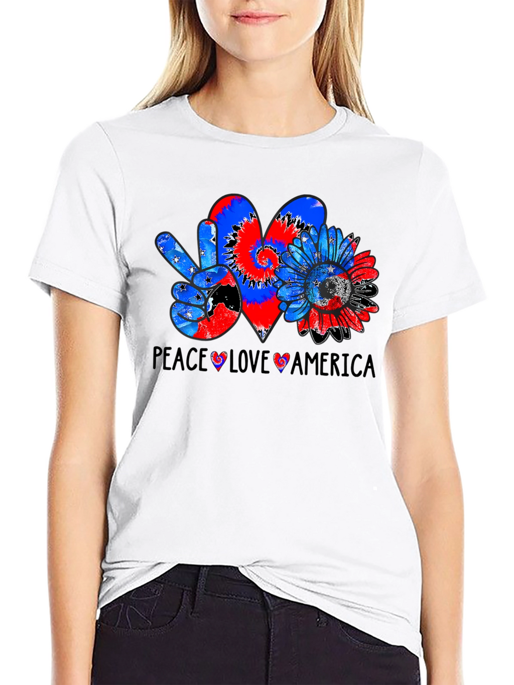 Peace Love America Graphic Tee
