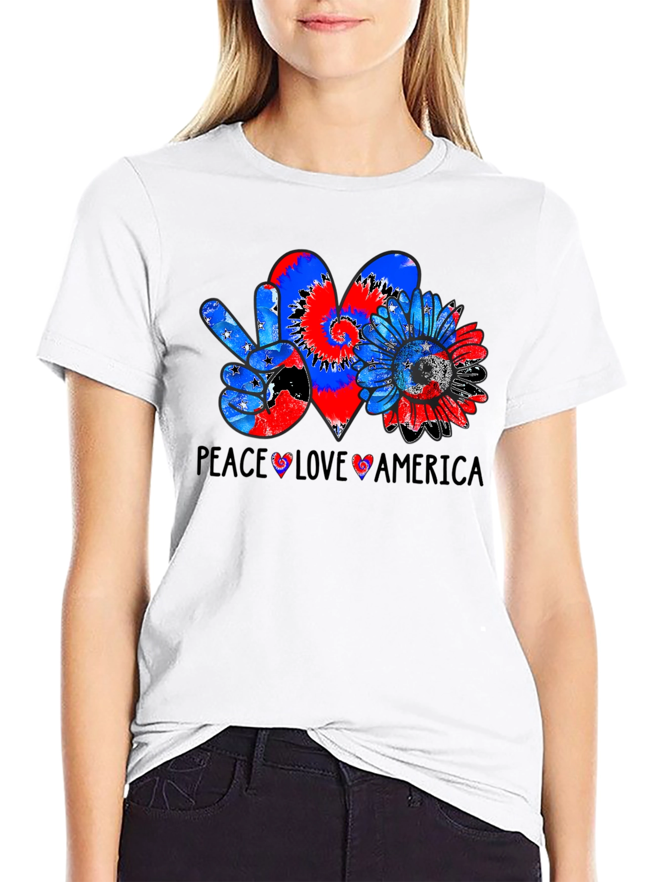 Peace Love America Graphic Tee