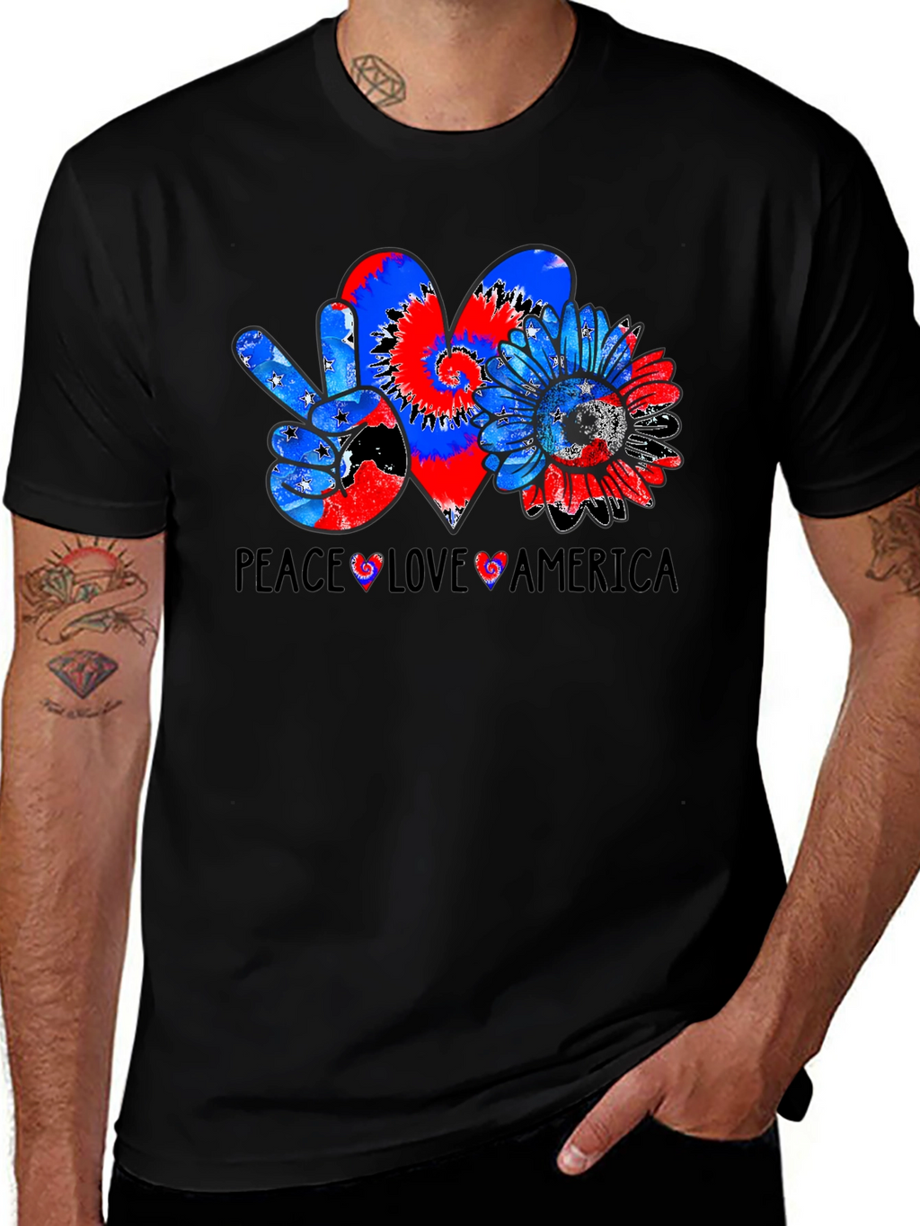 Peace Love America Graphic Tee