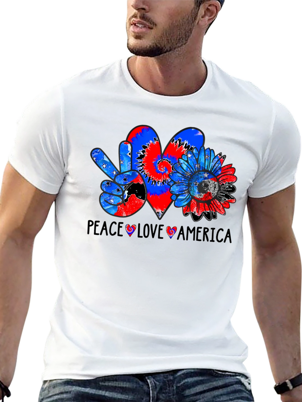 Peace Love America Graphic Tee