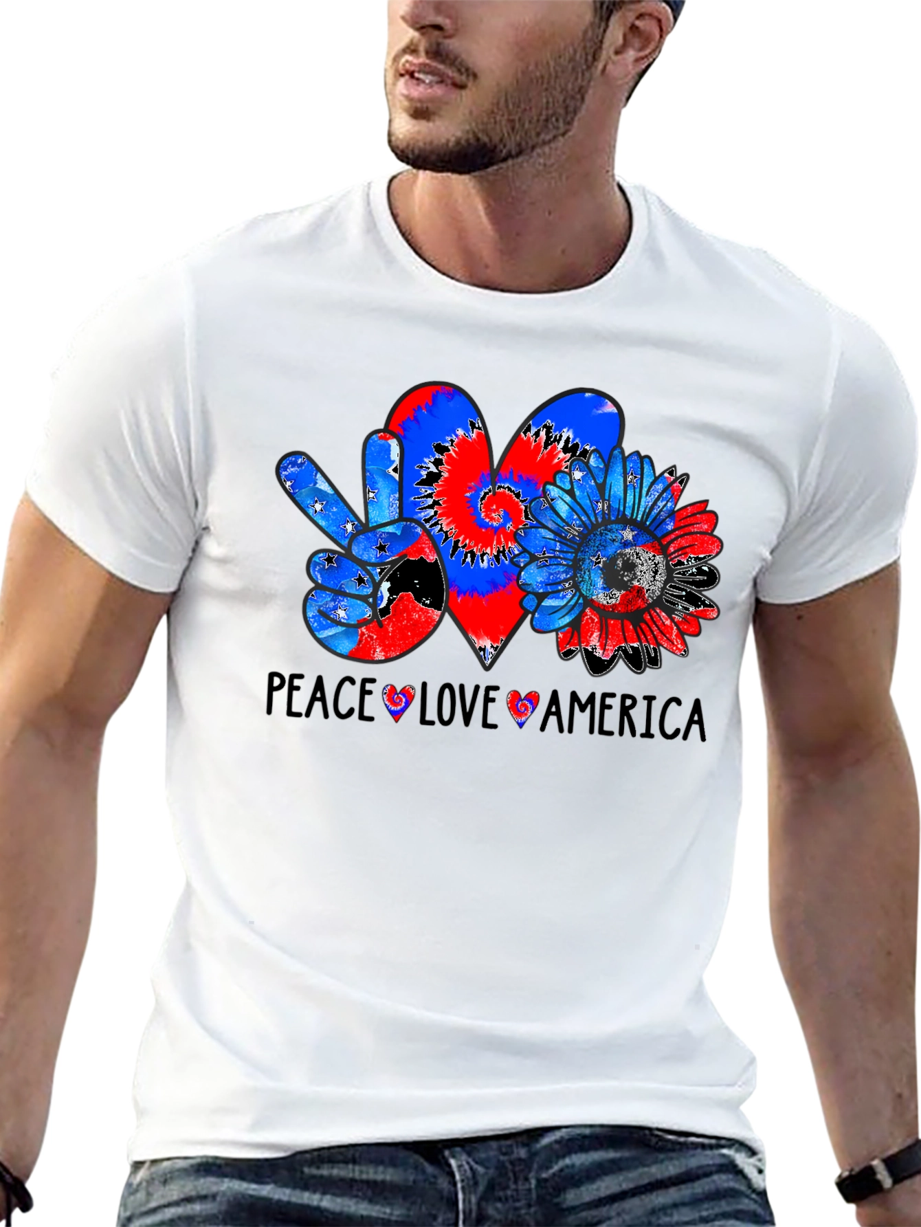 Peace Love America Graphic Tee