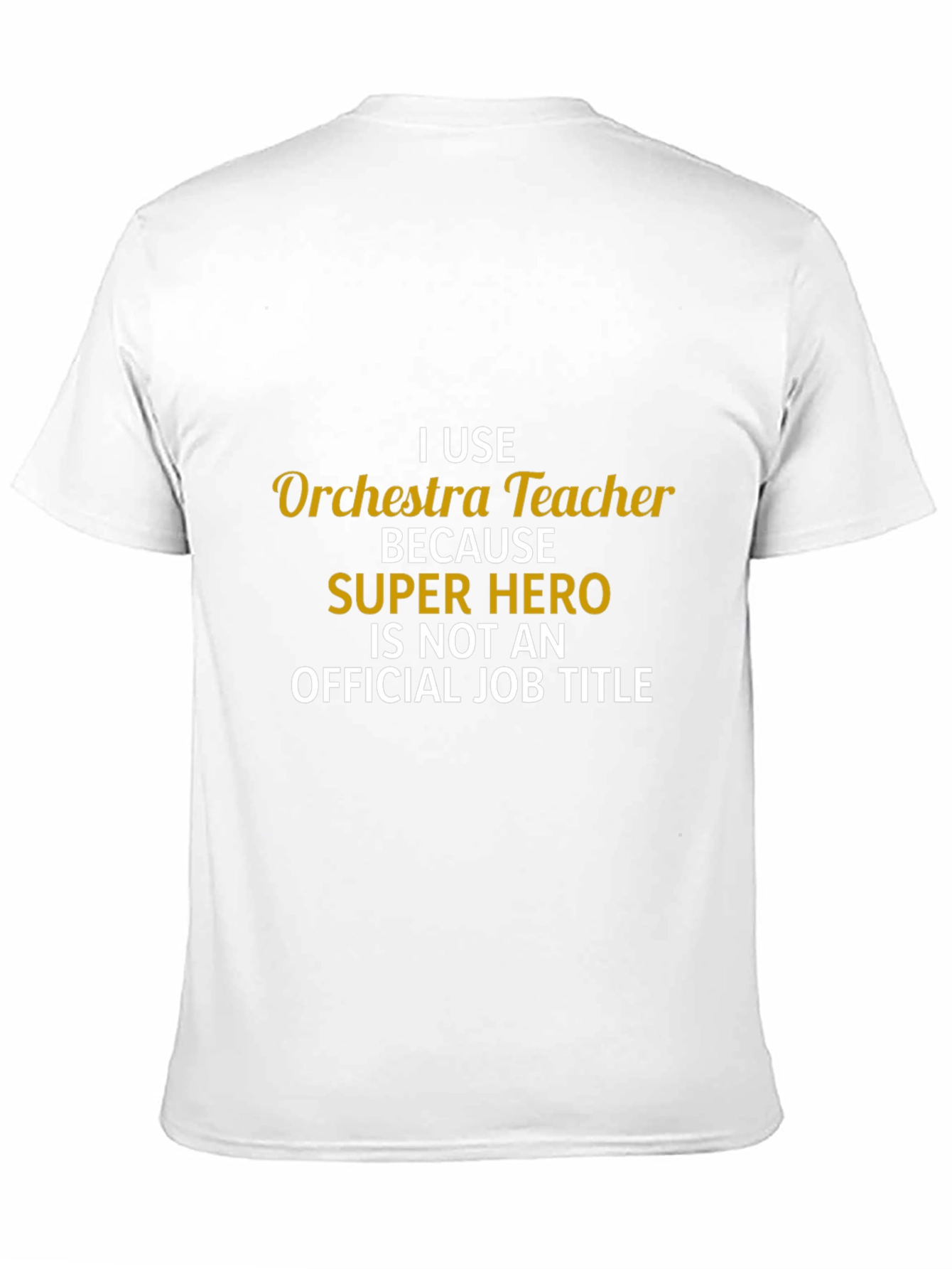 Orchestra Teacher Super Hero Job Title T-Shirt