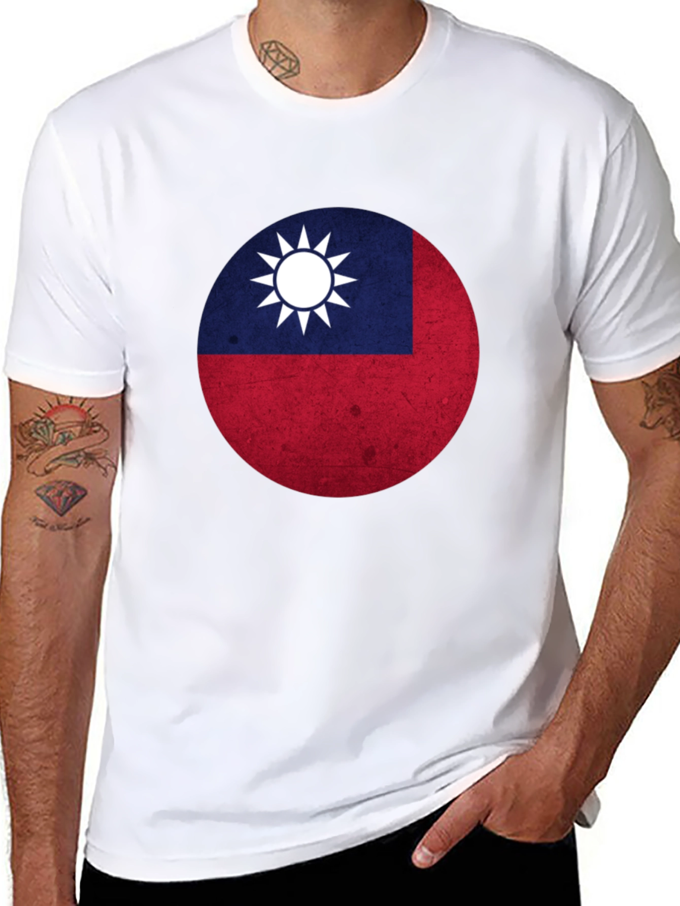 Taiwan Flag Graphic Tee - Stylish Patriotic Shirt