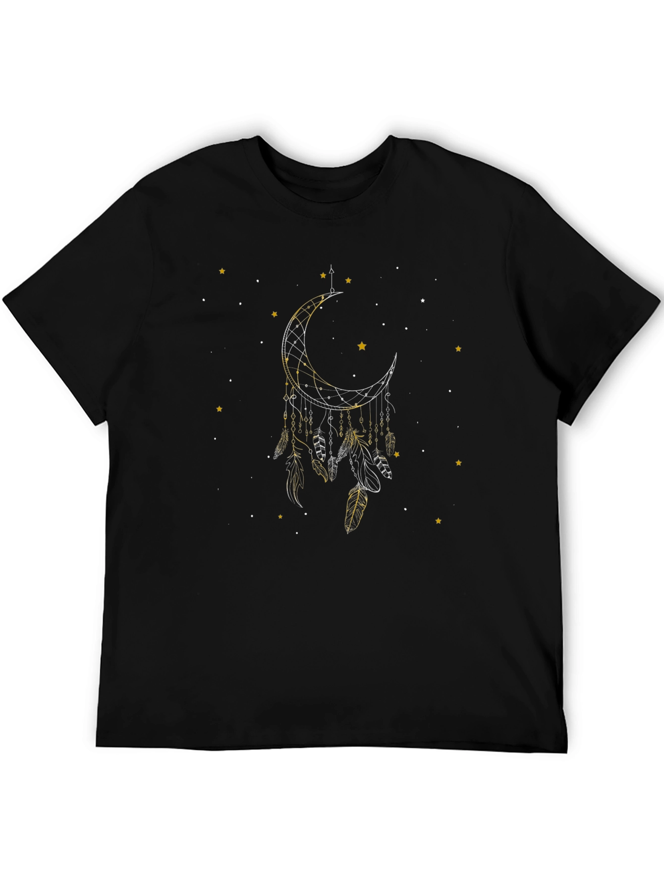 Dreamcatcher Moon Graphic Black T-Shirt
