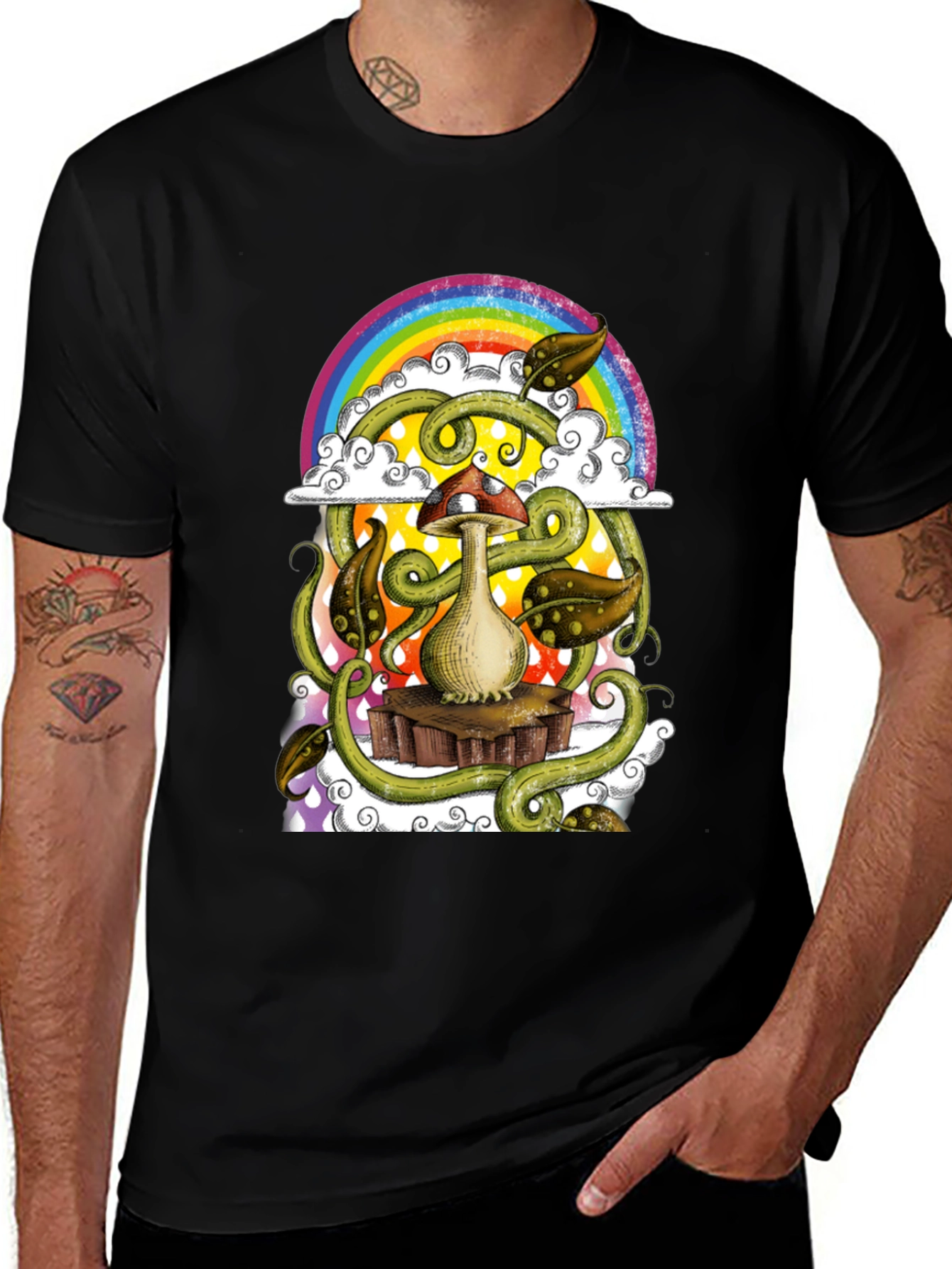 Psychedelic Mushroom Rainbow T-Shirt