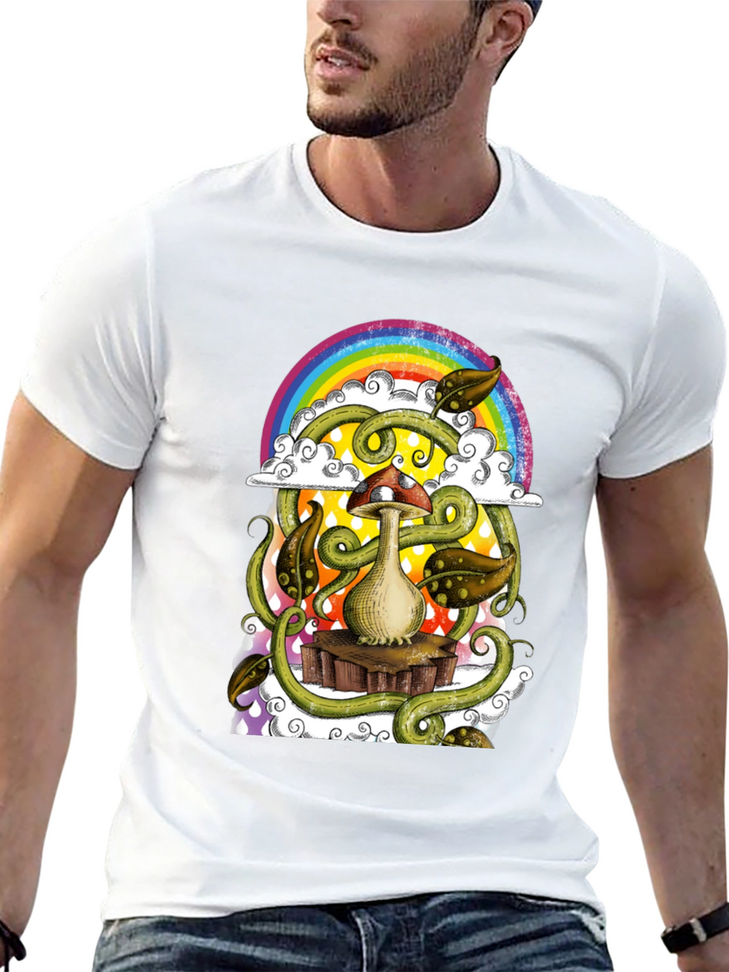 Psychedelic Mushroom Rainbow T-Shirt