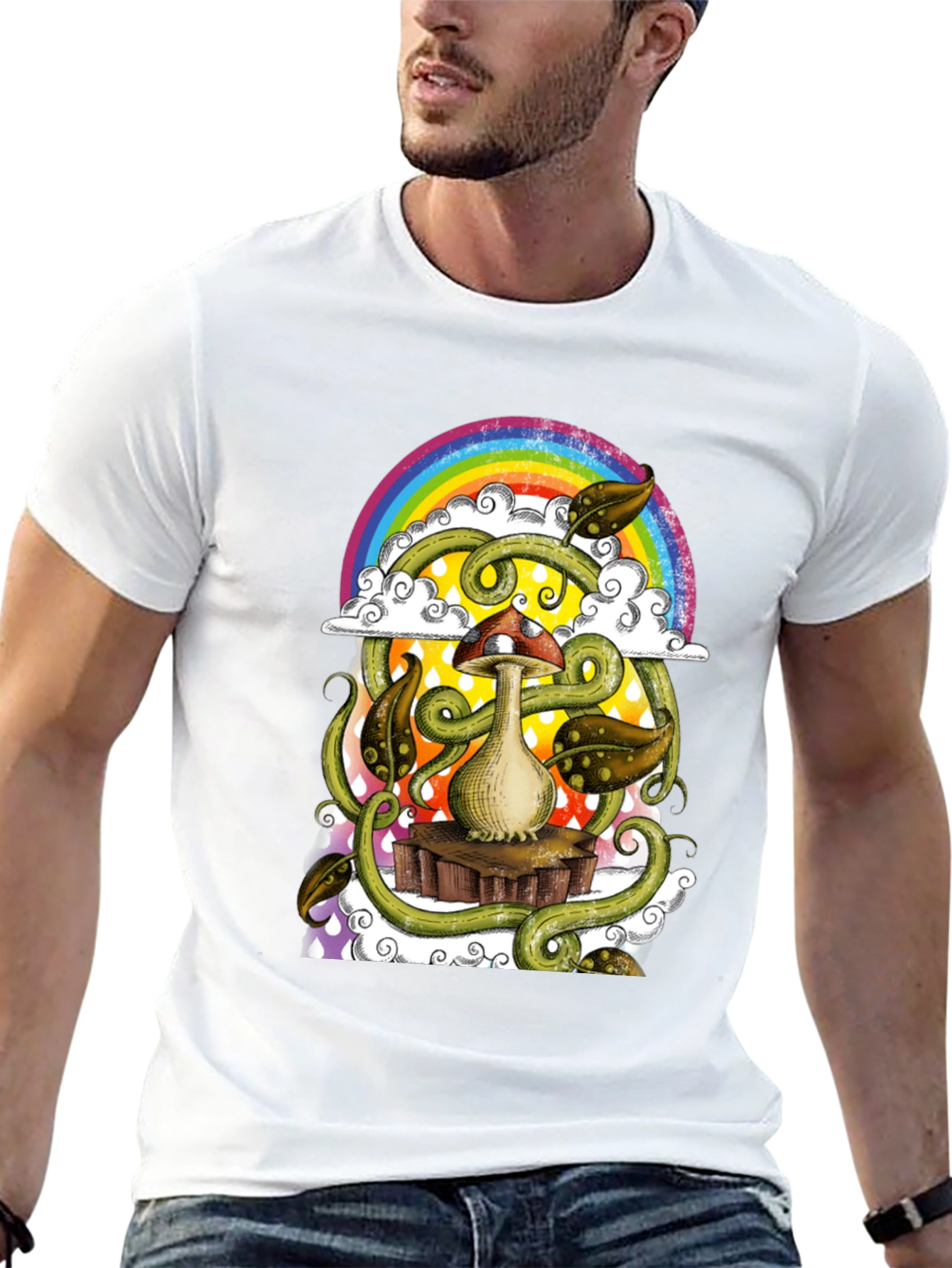 Psychedelic Mushroom Rainbow T-Shirt