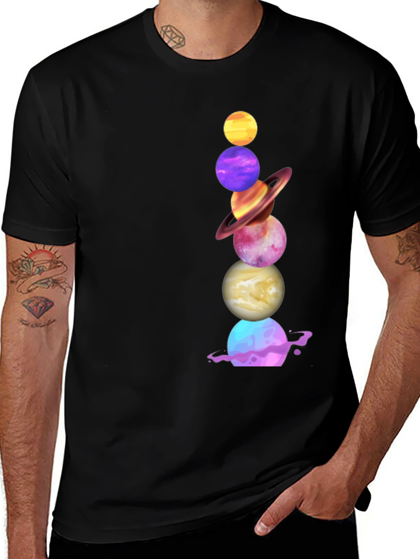 Planet Stack Graphic Tee