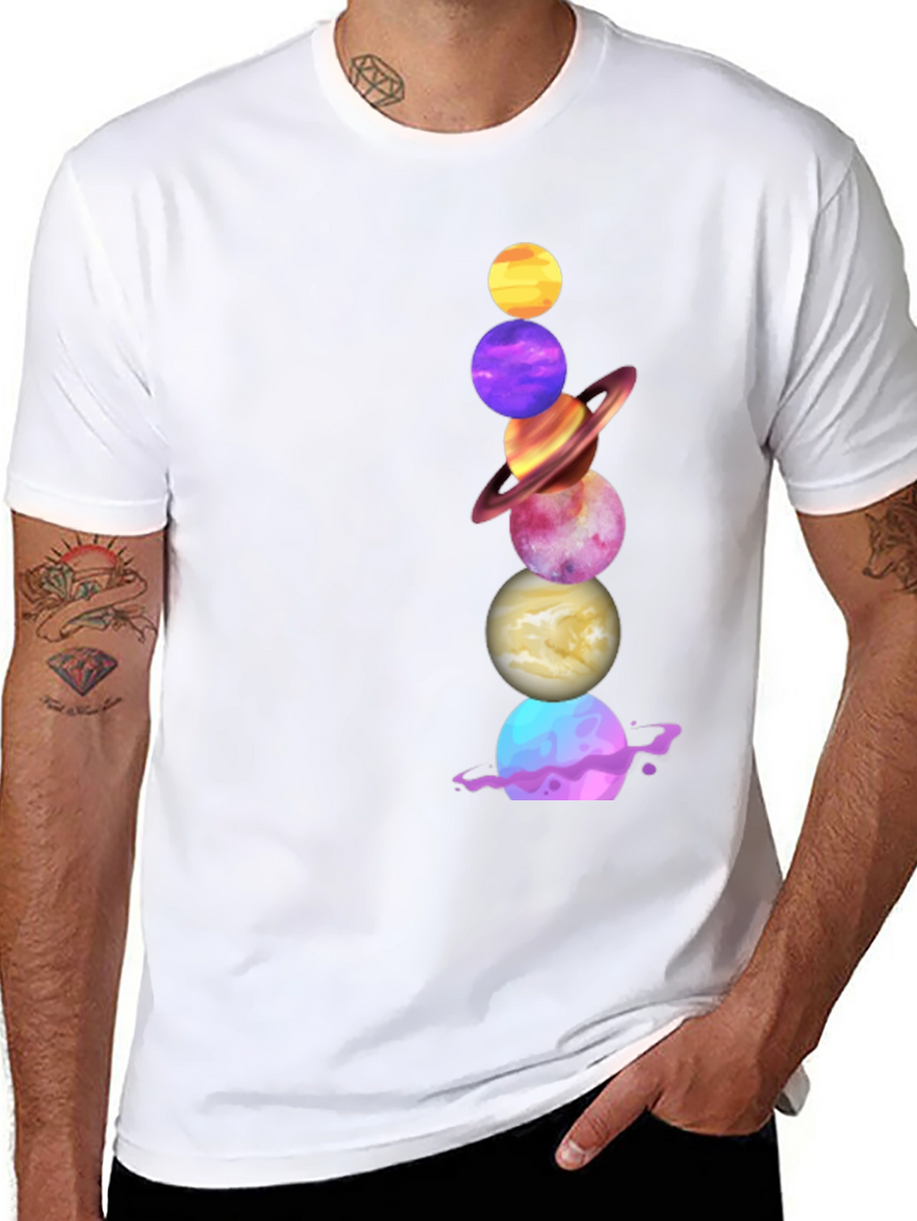Planet Stack Graphic Tee
