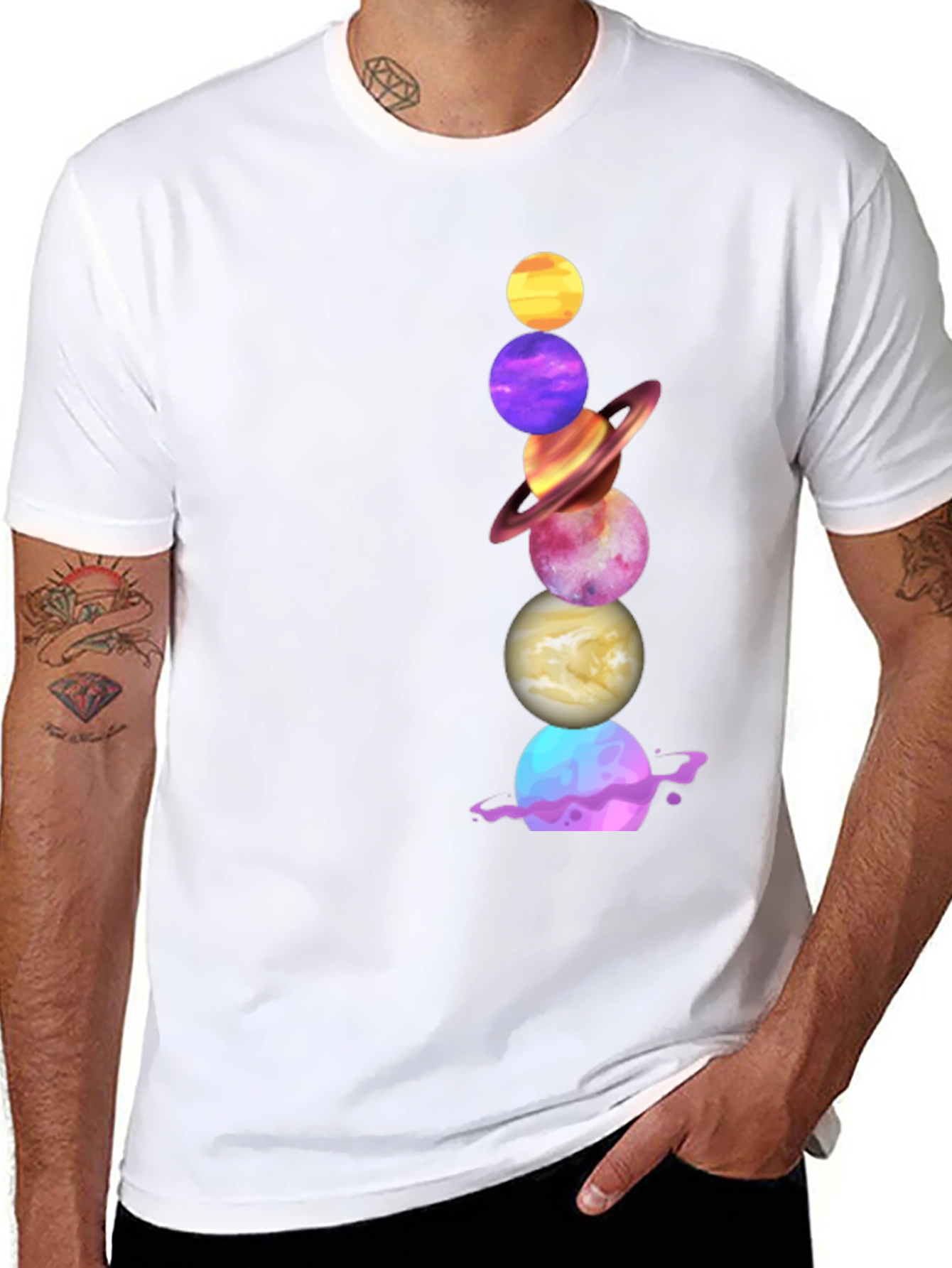 Planet Stack Graphic Tee