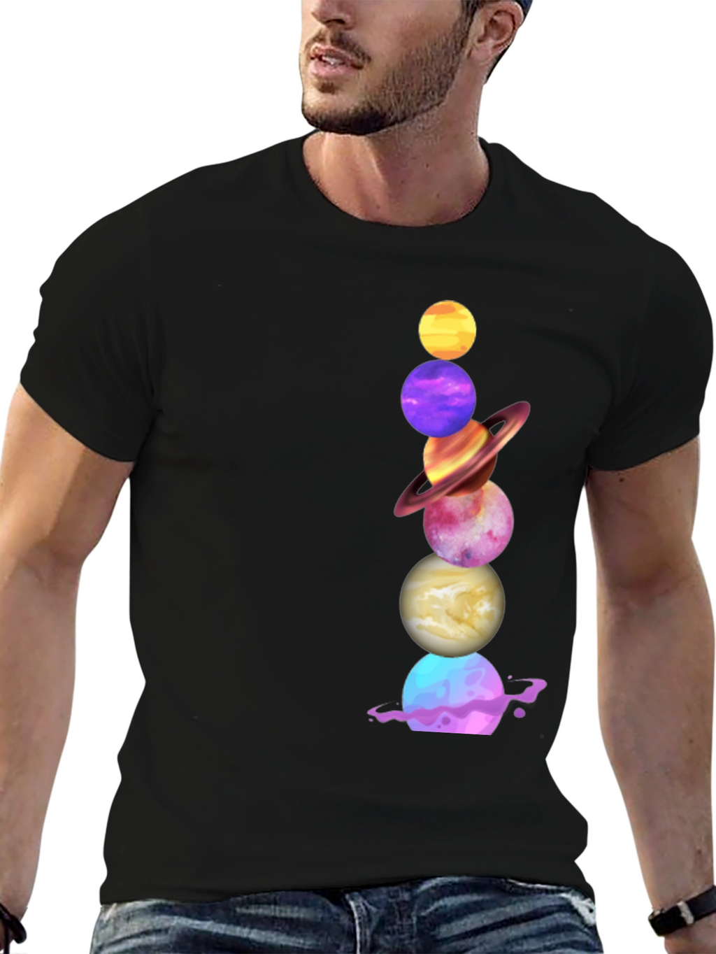 Planet Stack Graphic Tee