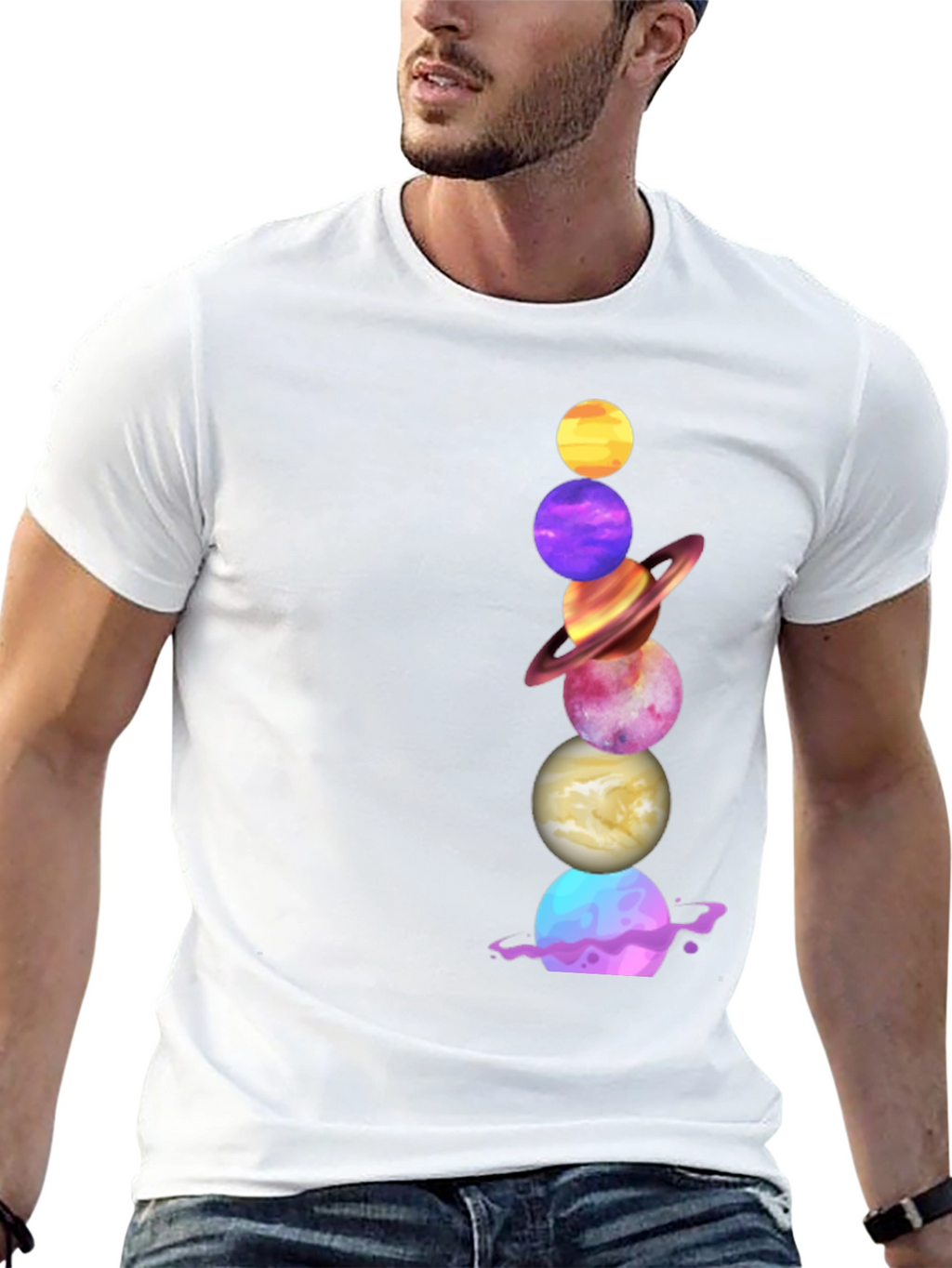 Planet Stack Graphic Tee