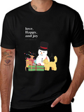 Festive Joy T-Shirt: Love Happy and Joy