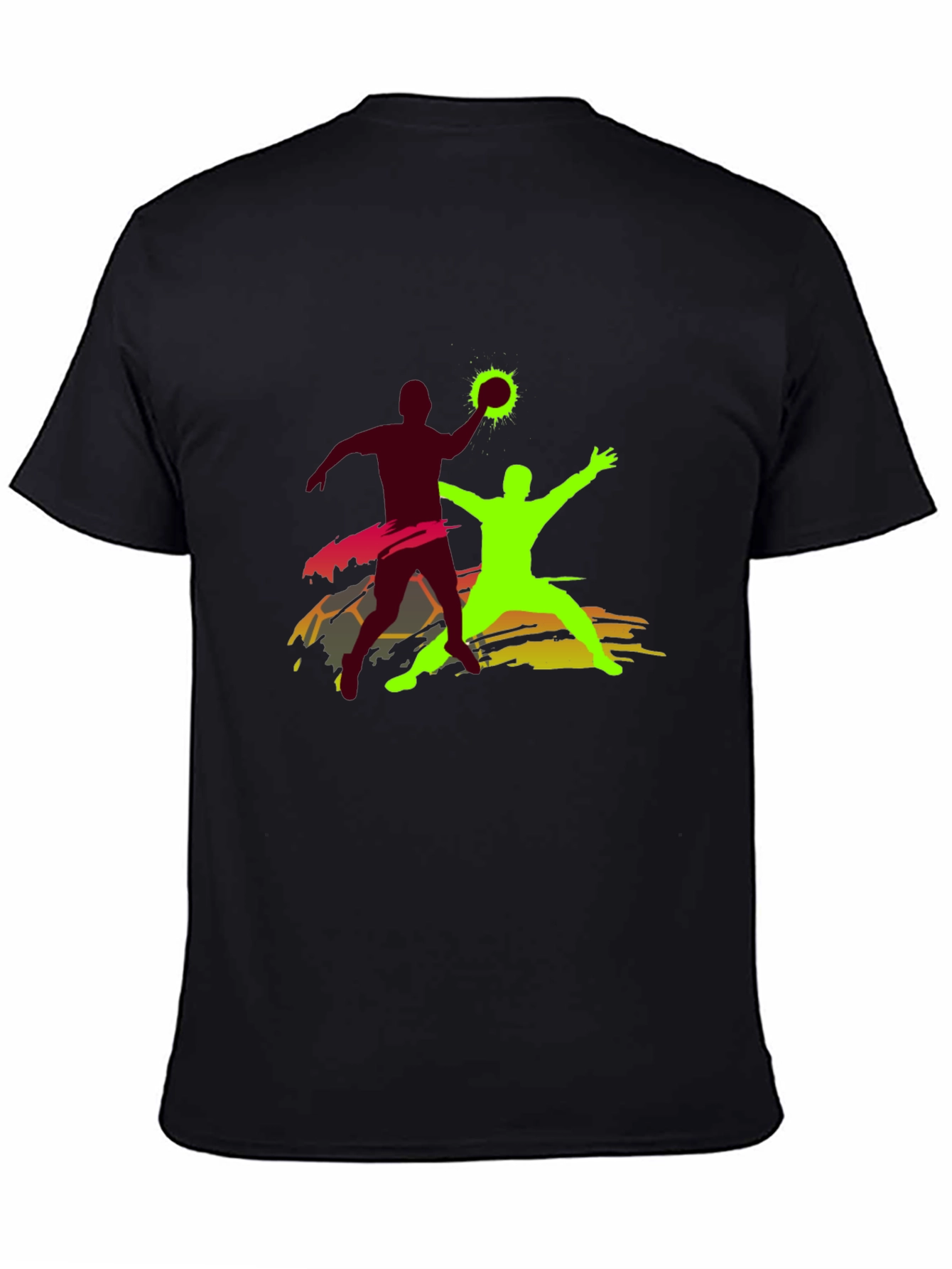 Handball Graphic T-Shirt - Black Cotton Tee