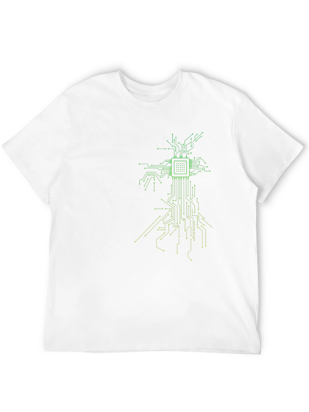 Tech Tree Black T-Shirt - Modern Circuit Board Design