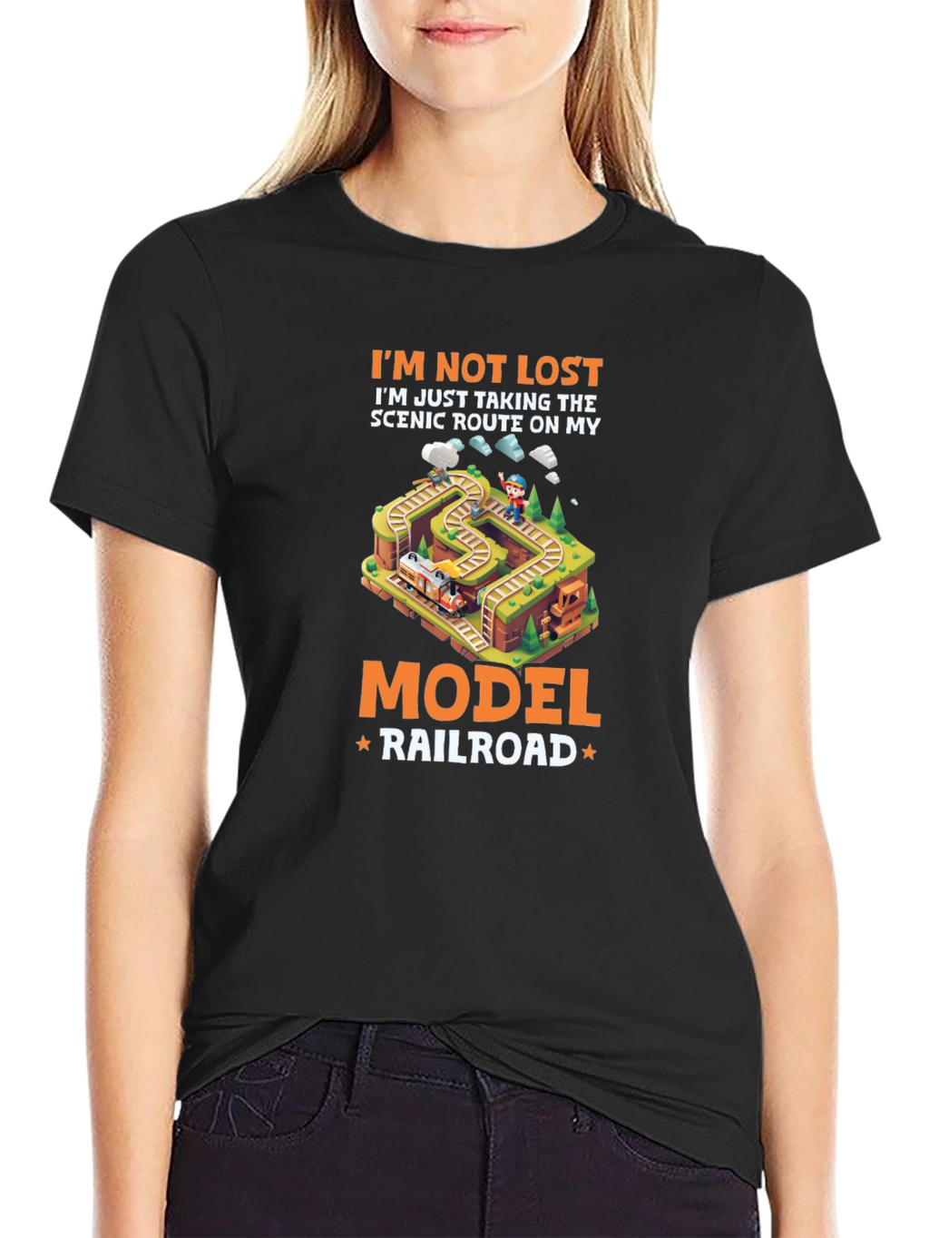 Model Railroad T-Shirt: Scenic Route for Train Lovers