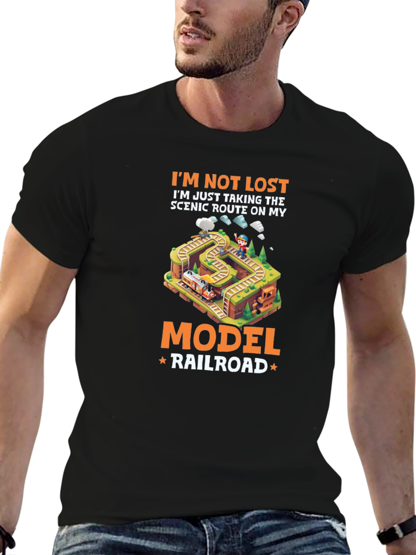 Model Railroad T-Shirt: Scenic Route for Train Lovers