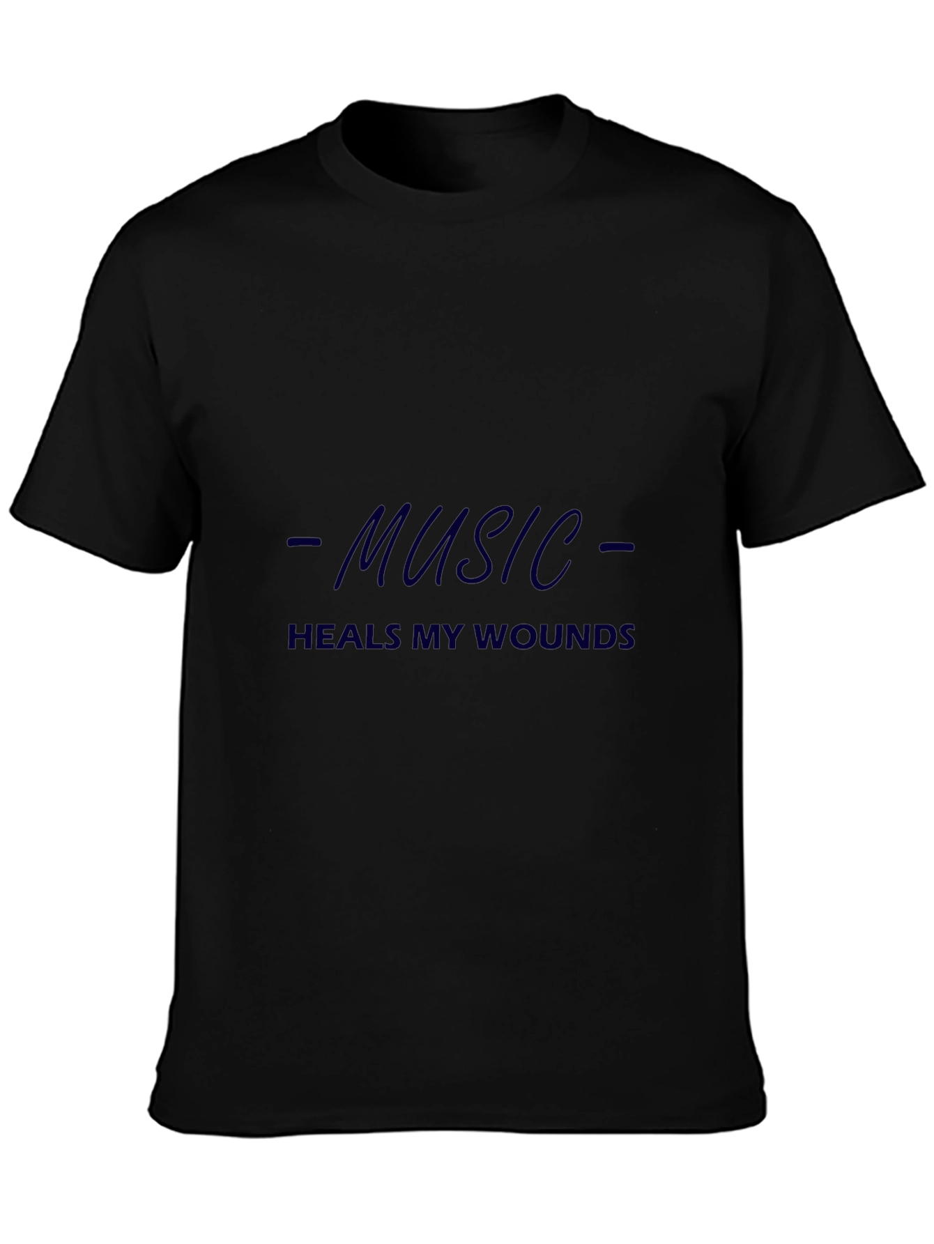 Music Heals Wounds Black Graphic Tee