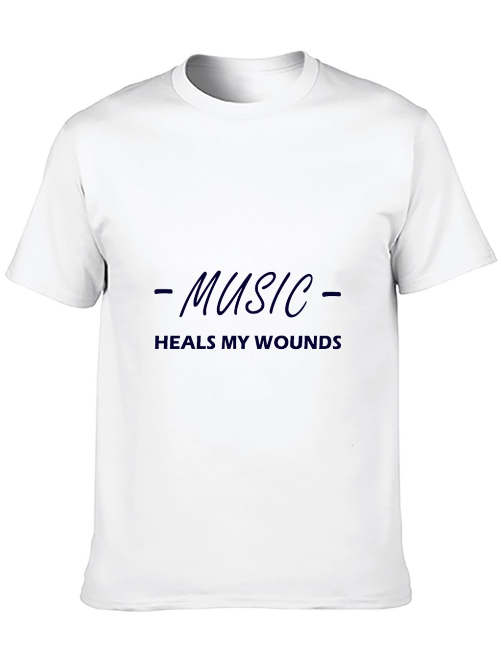 Music Heals Wounds Black Graphic Tee