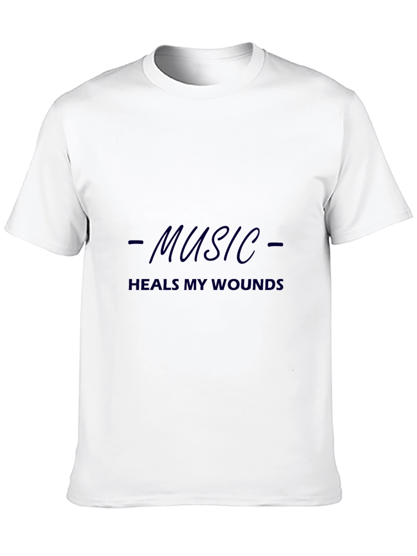 Music Heals Wounds Black Graphic Tee