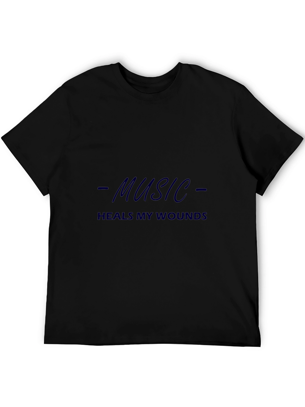 Music Heals Wounds Black Graphic Tee