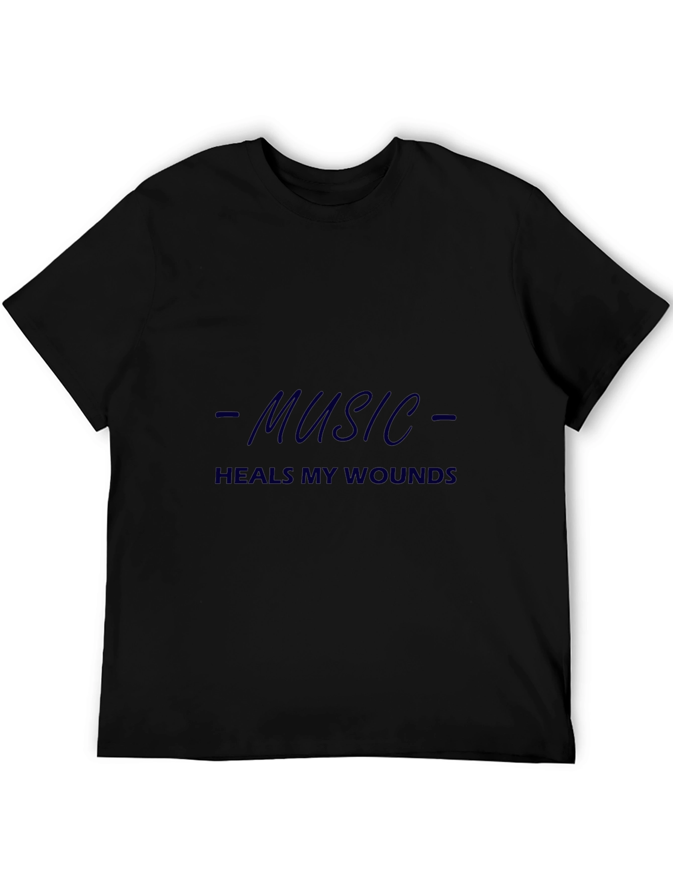 Music Heals Wounds Black Graphic Tee