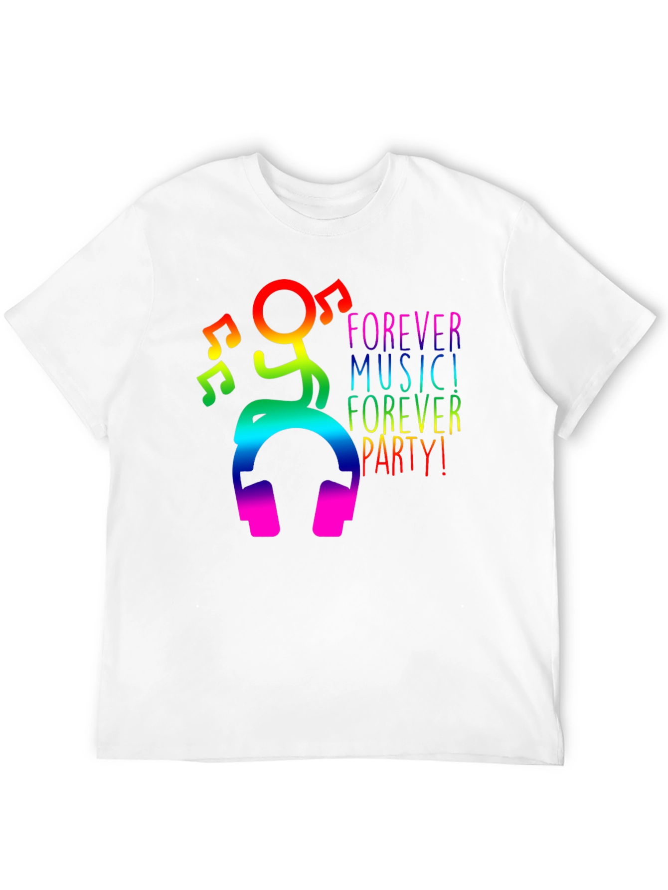 Rainbow Music Party Graphic T-Shirt