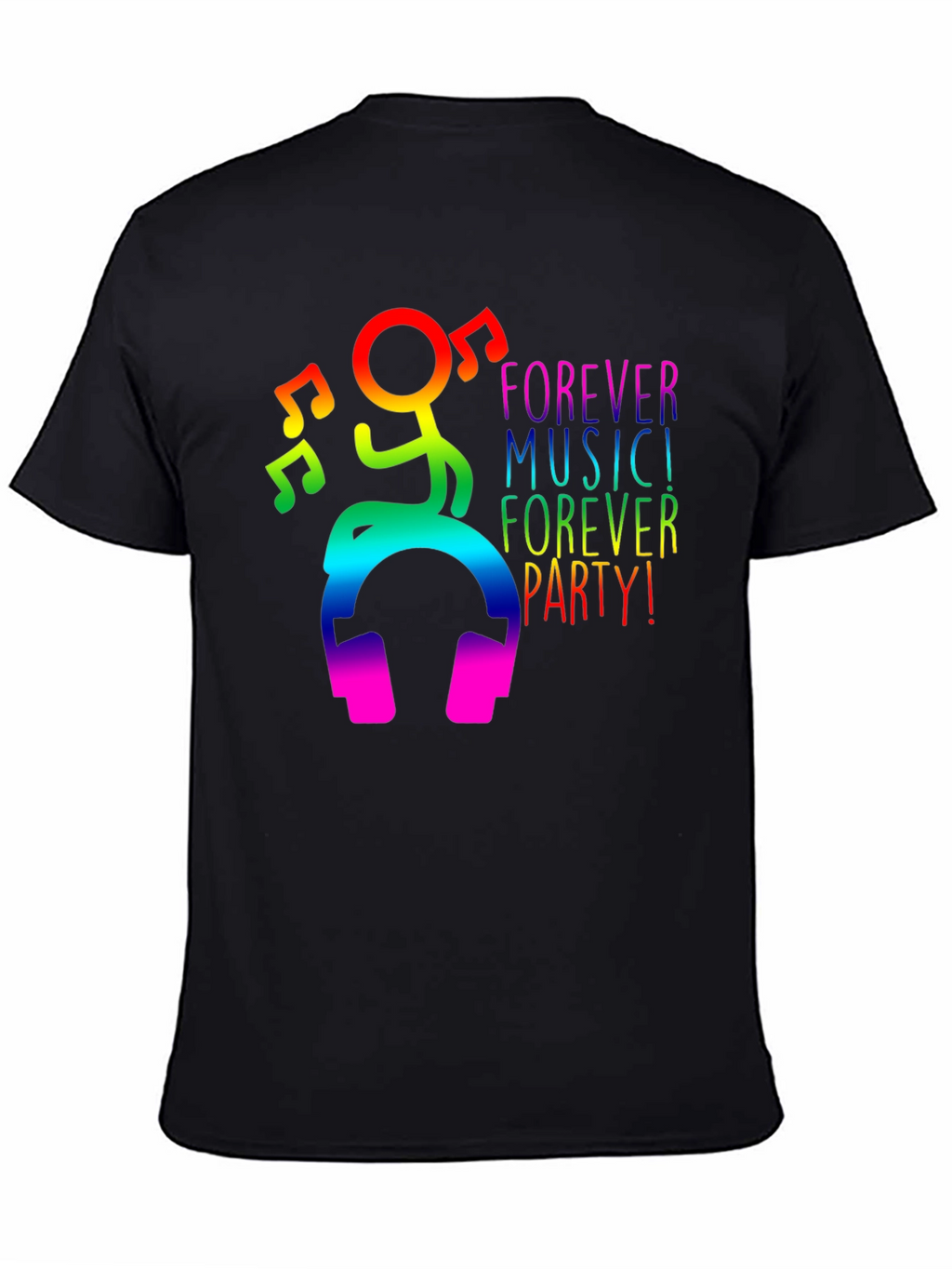 Rainbow Music Party Graphic T-Shirt