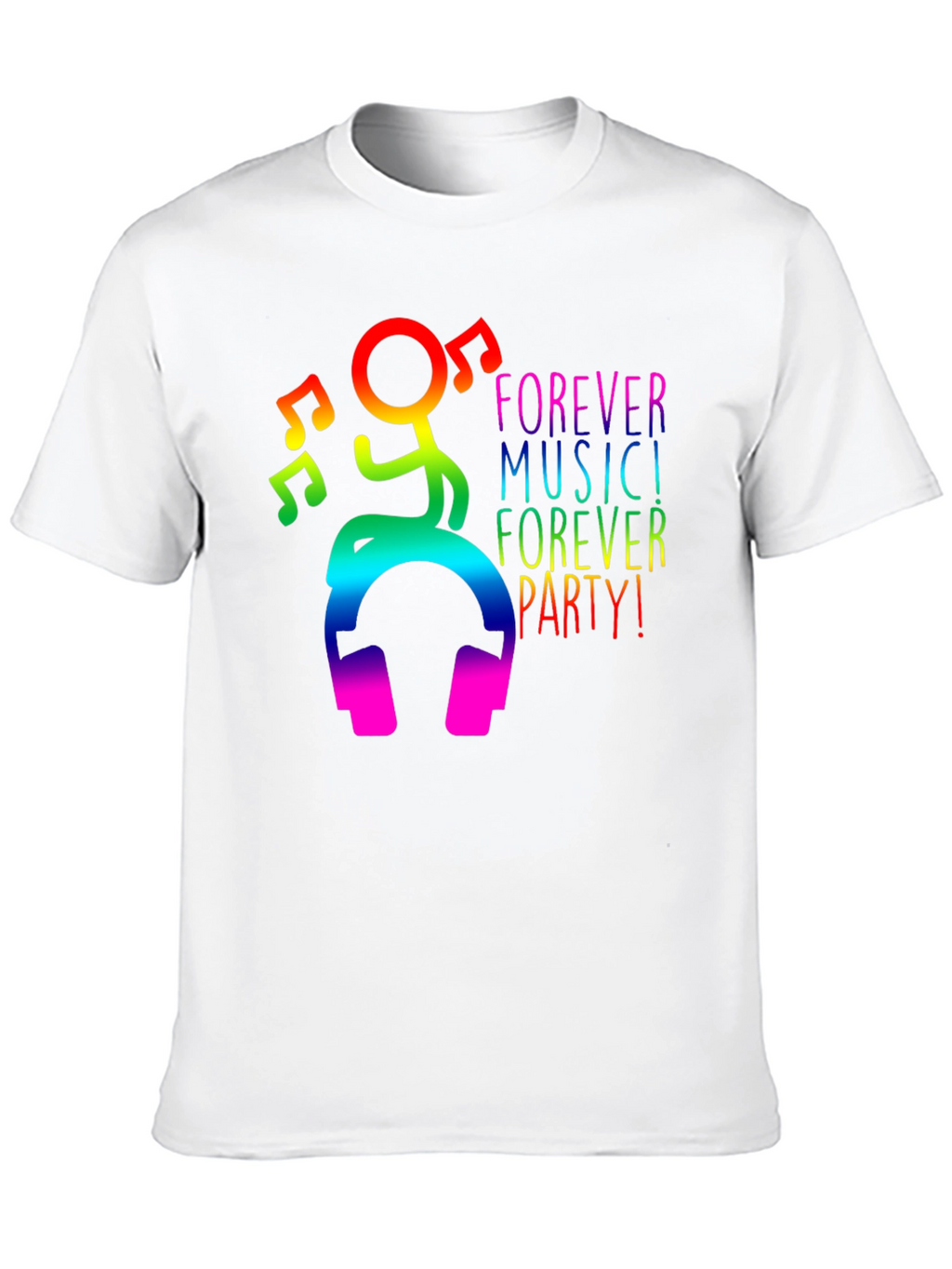 Rainbow Music Party Graphic T-Shirt