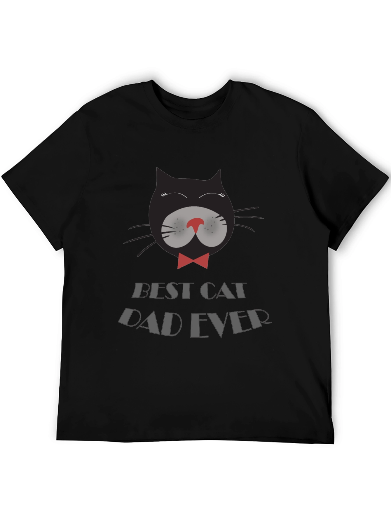 Best Cat Dad Ever Black T-Shirt