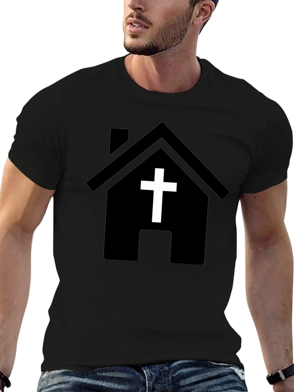 Church House Graphic T-Shirt - Religious Apparel