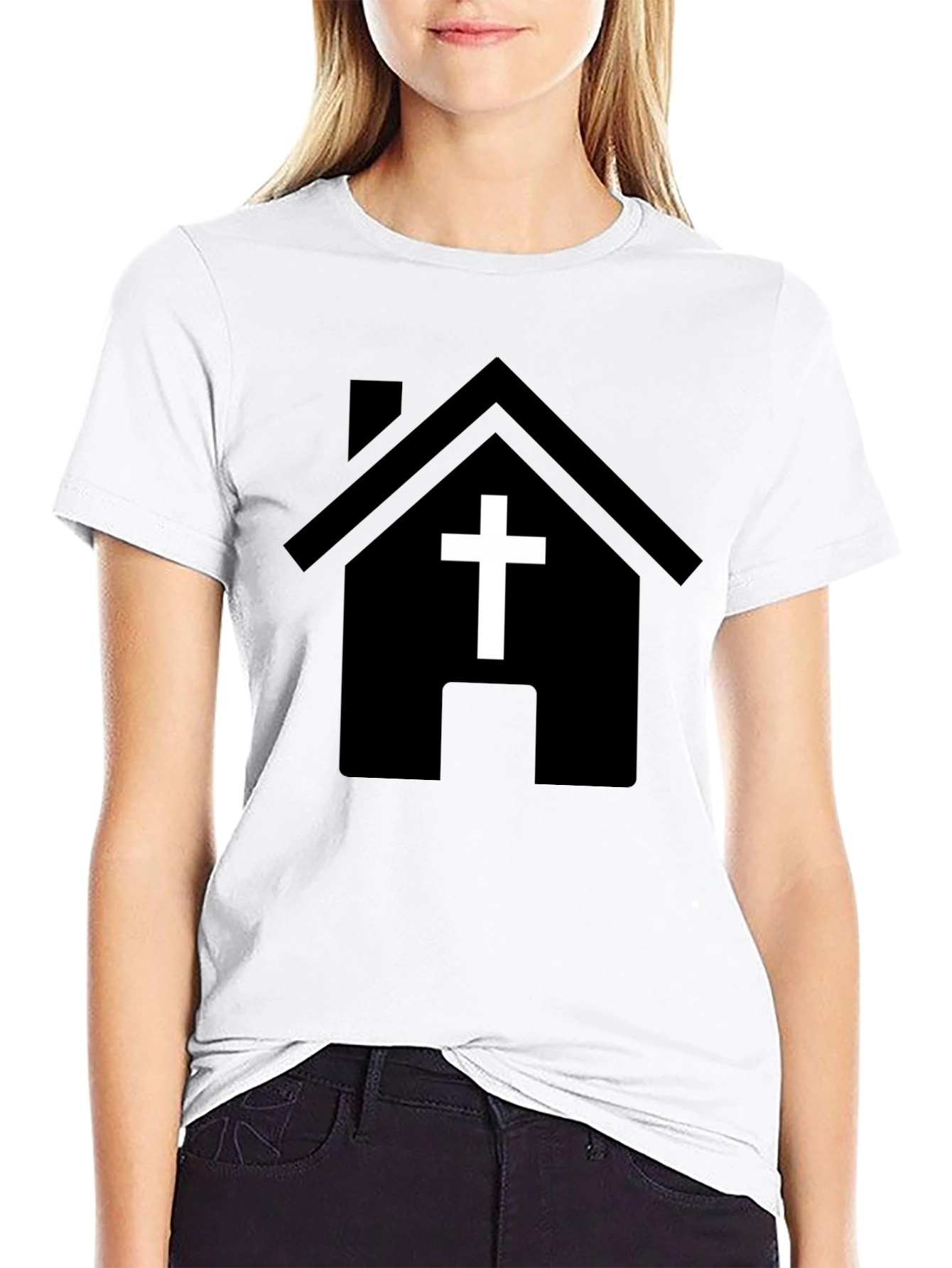Church House Graphic T-Shirt - Religious Apparel