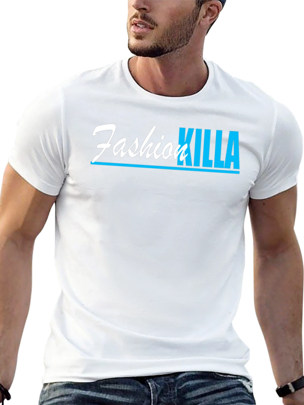 Fashion Killa Graphic Tee - Black Cotton T-Shirt