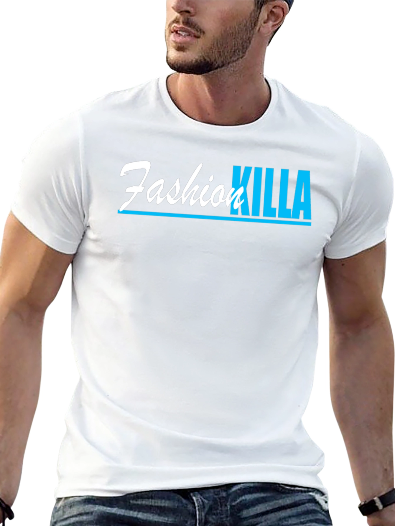 Fashion Killa Graphic Tee - Black Cotton T-Shirt