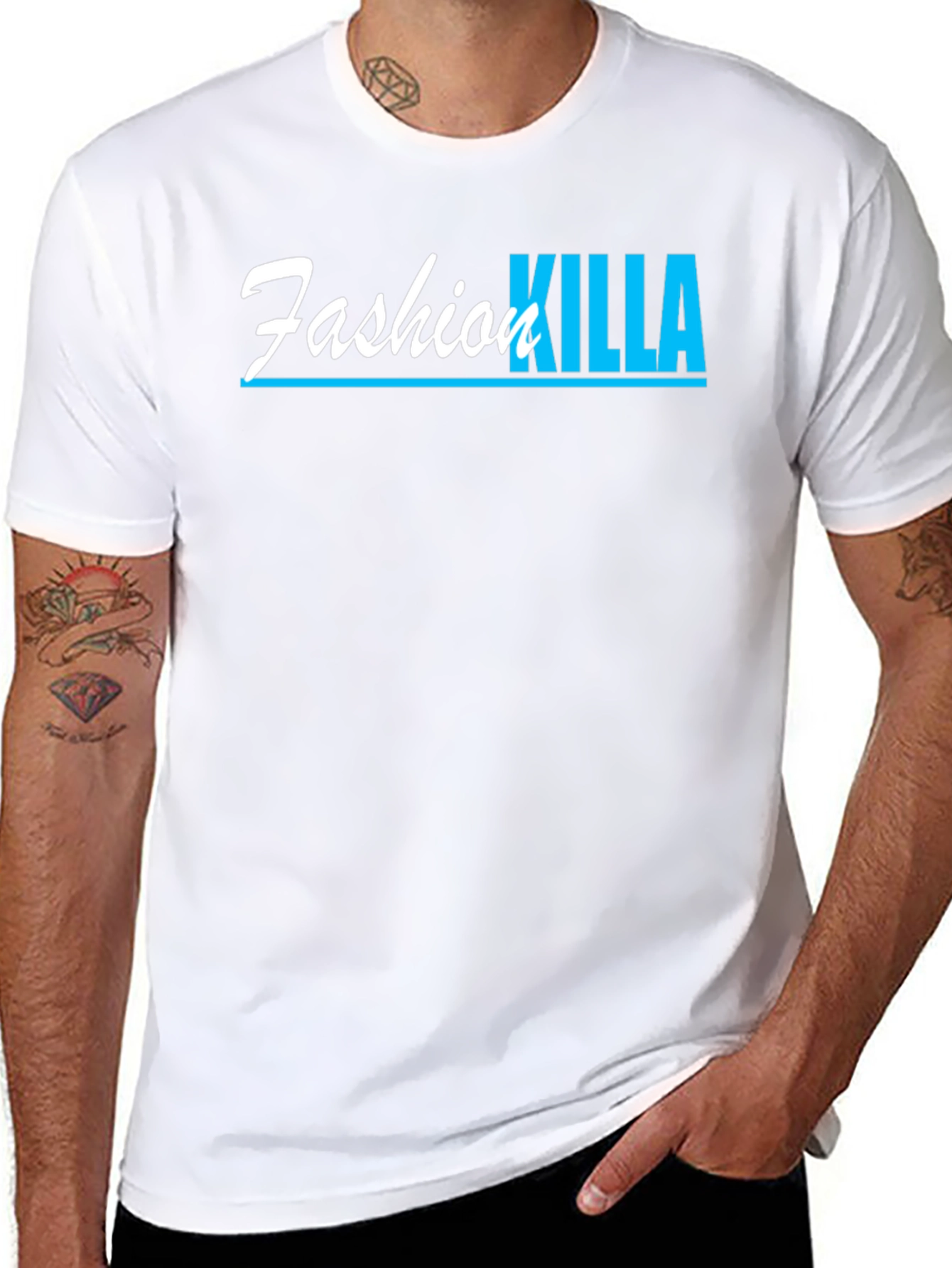 Fashion Killa Graphic Tee - Black Cotton T-Shirt